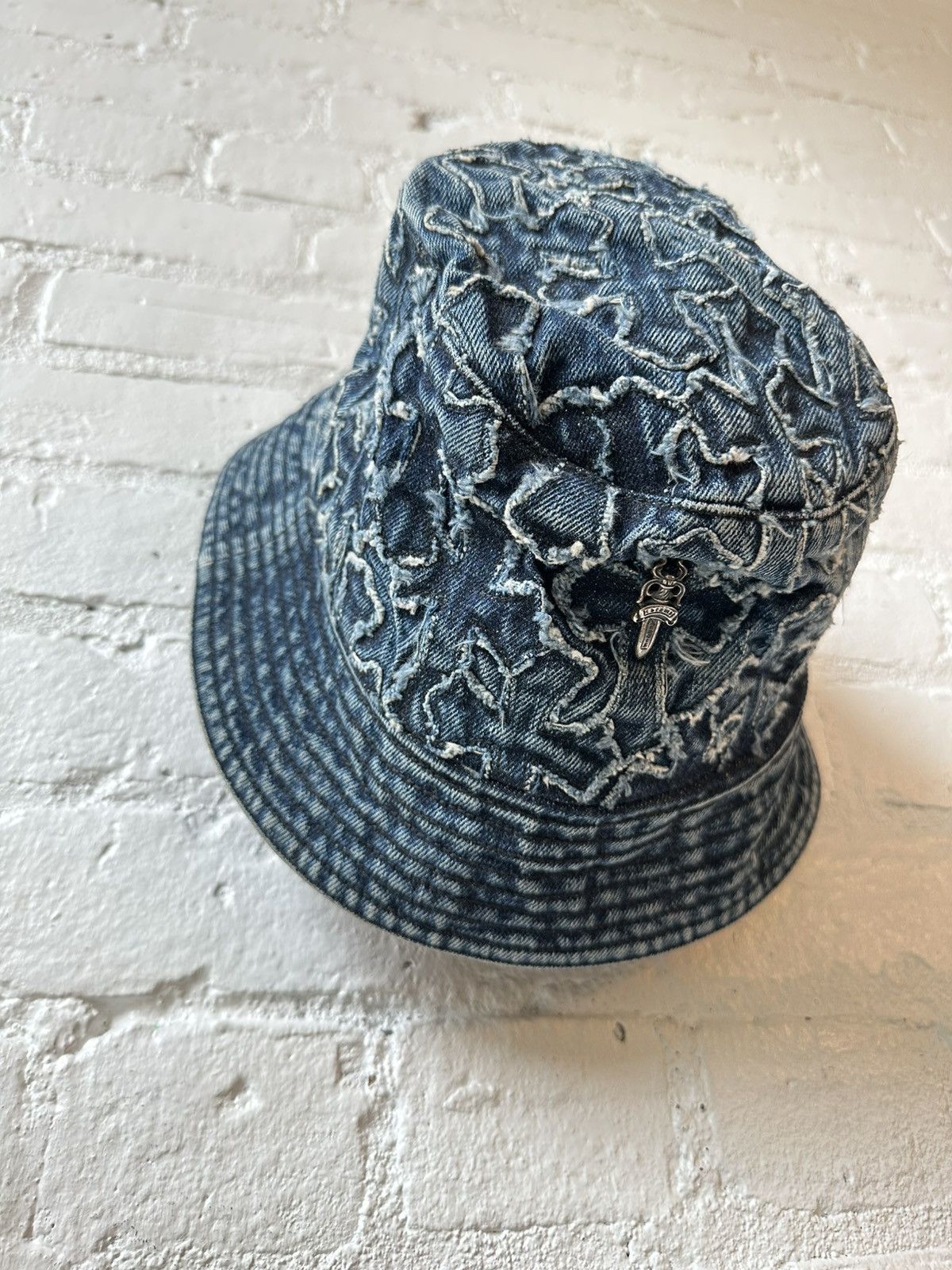 Chrome Hearts CHROME HEARTS DENIM PATCH BUCKET HAT Size ONE SIZE - 2 Thumbnail