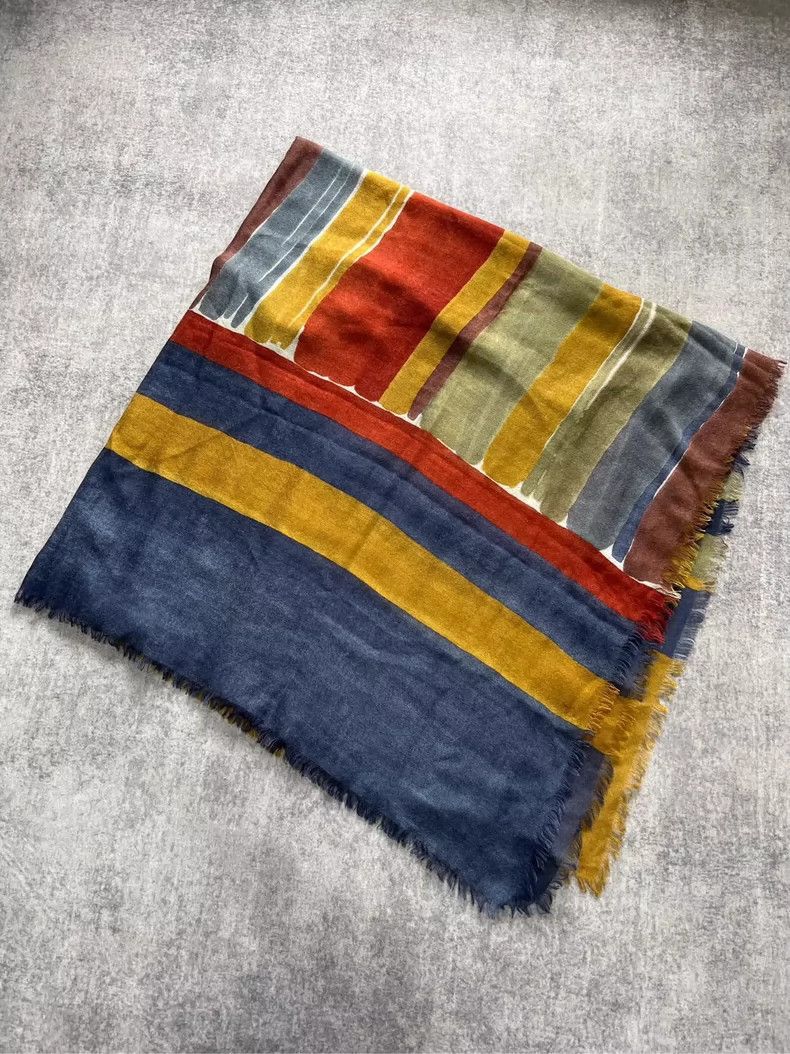 Loro Piana LORO PIANA A large painted wool shawl Size ONE SIZE - 1 Thumbnail