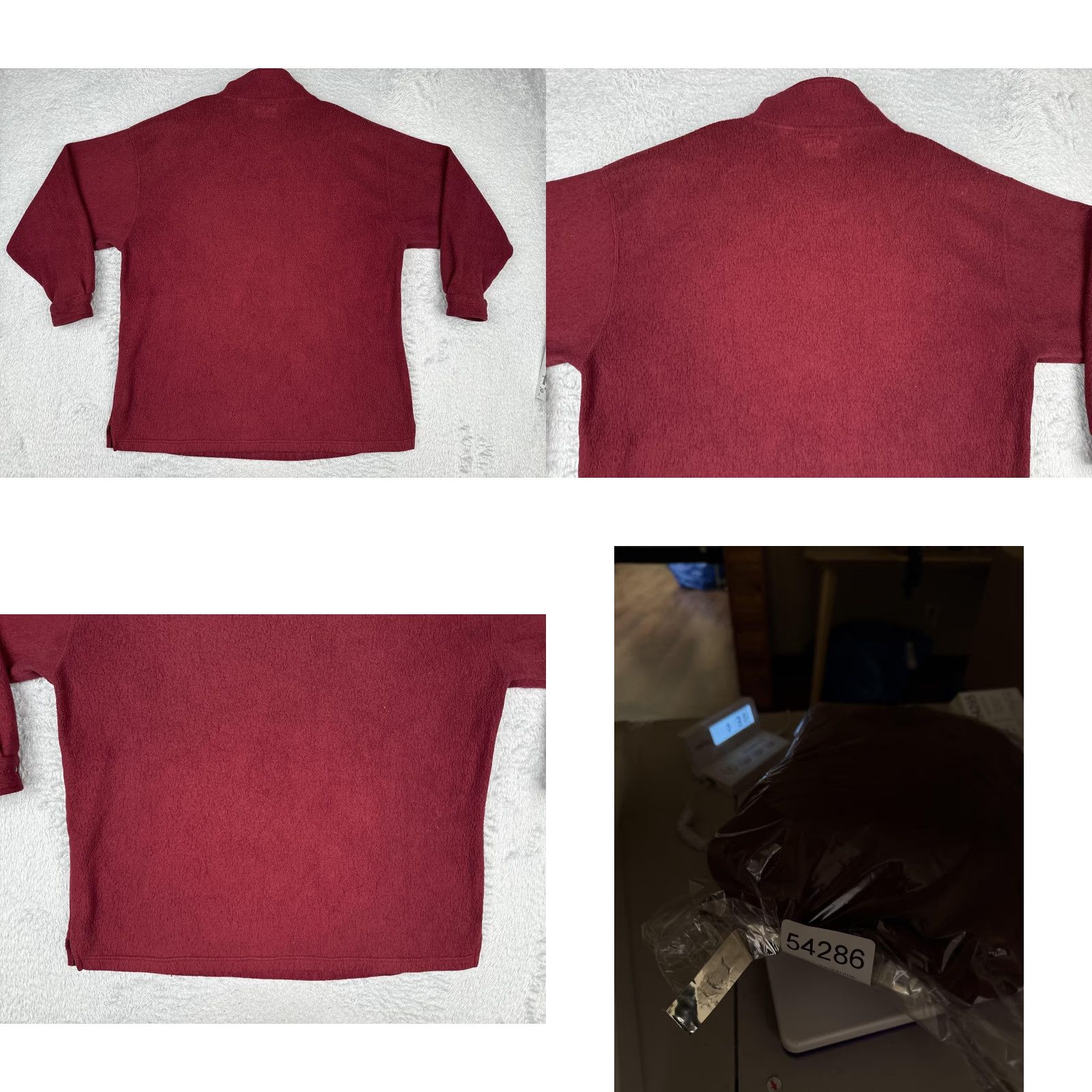 Bugle Boy VINTAGE Bugle Boy TimberLine Trail Sweater Mens L Red 1/4 Zip Pullover Poly Fleece Size US L / EU 52-54 / 3 - 9 Thumbnail