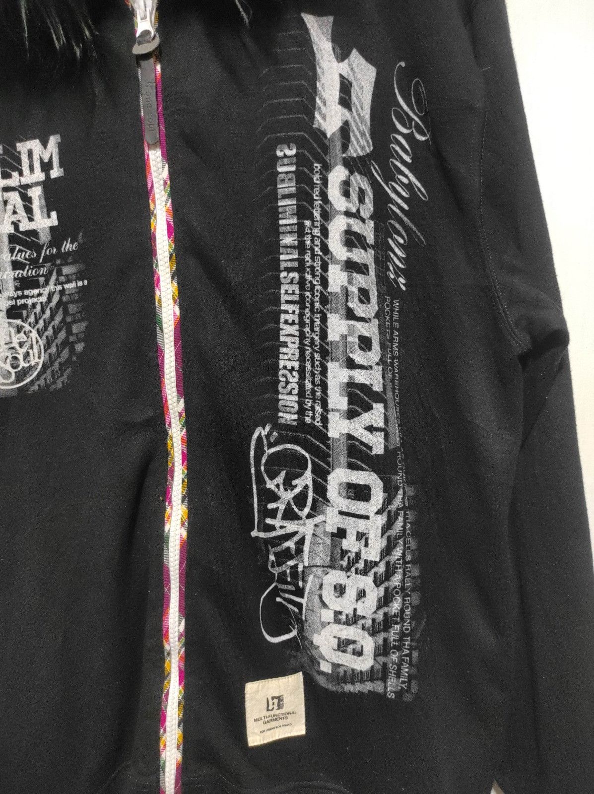 Japanese Brand B One Soul poem zip fur hoodie ifsix LGB style Size US L / EU 52-54 / 3 - 5 Thumbnail