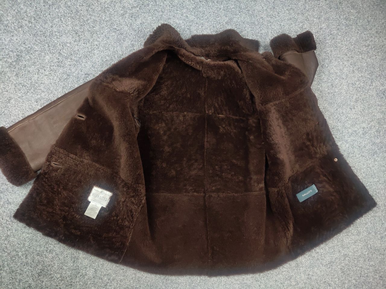 Gallotti Gallotti Bacis Brown Leather Shearling Fur-Lined Coat Jacket Size US M / EU 48-50 / 2 - 13 Thumbnail