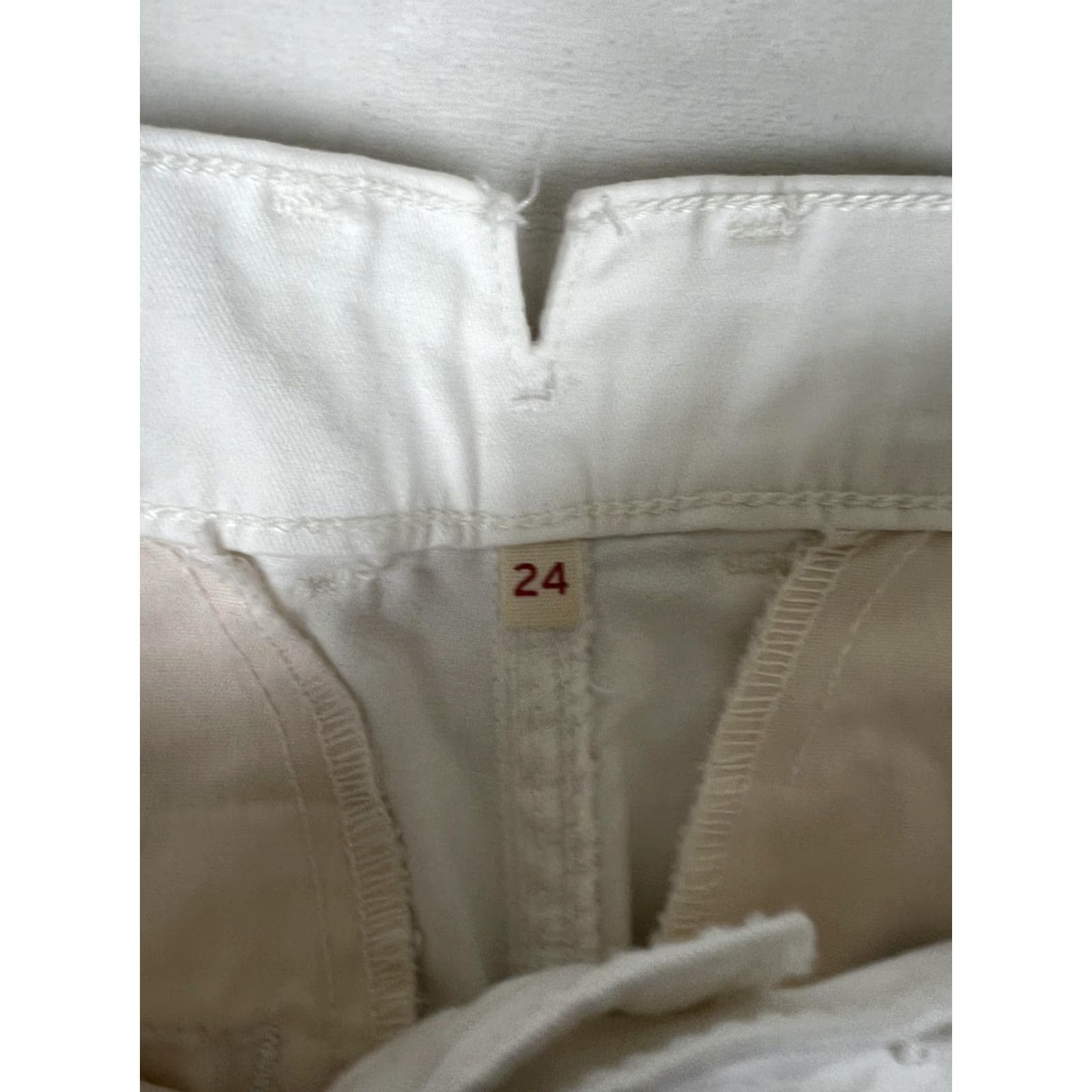 Levi's Levi's Pants Womens 24 White Twill Chino Wide-Leg Pleated Stretch Irregular Size 42" / US 20 - 7 Thumbnail