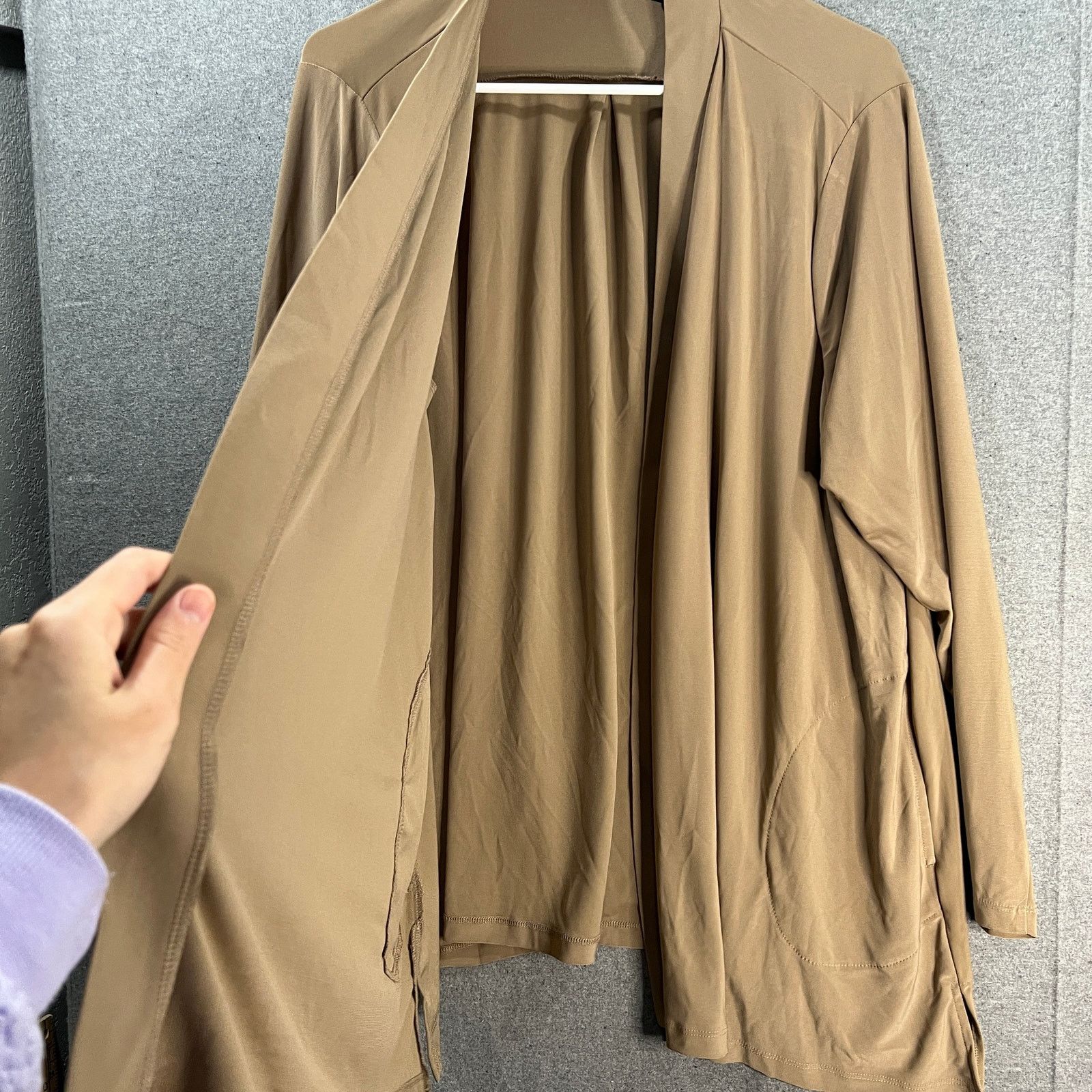 Other Attitudes by Renee Petite Como Jersey Dippy Cardigan Size XL / US 12-14 / IT 48-50 - 4 Thumbnail