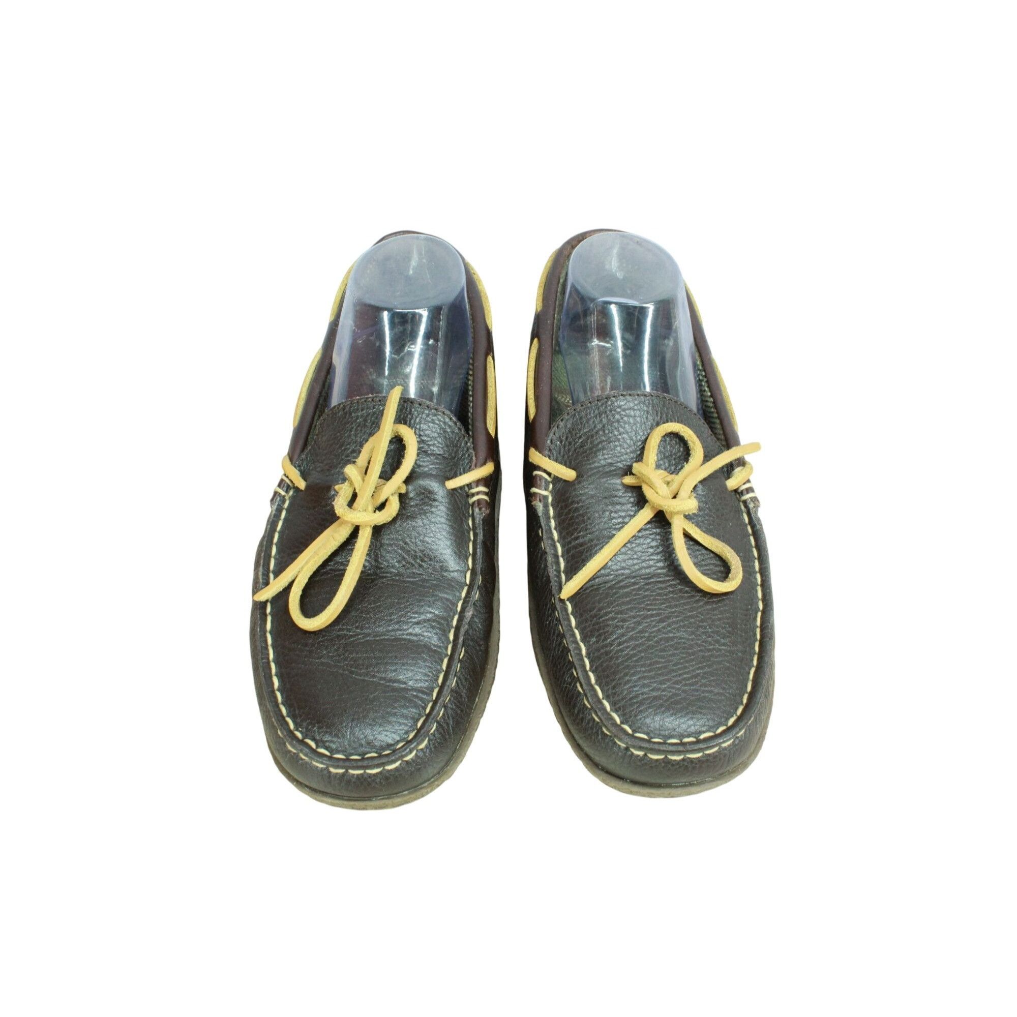 L.L. Bean × Leather LL Bean Men's Leather Flannel Lined Moccasin Slippers 8 M Size US 8 / EU 41 - 5 Thumbnail