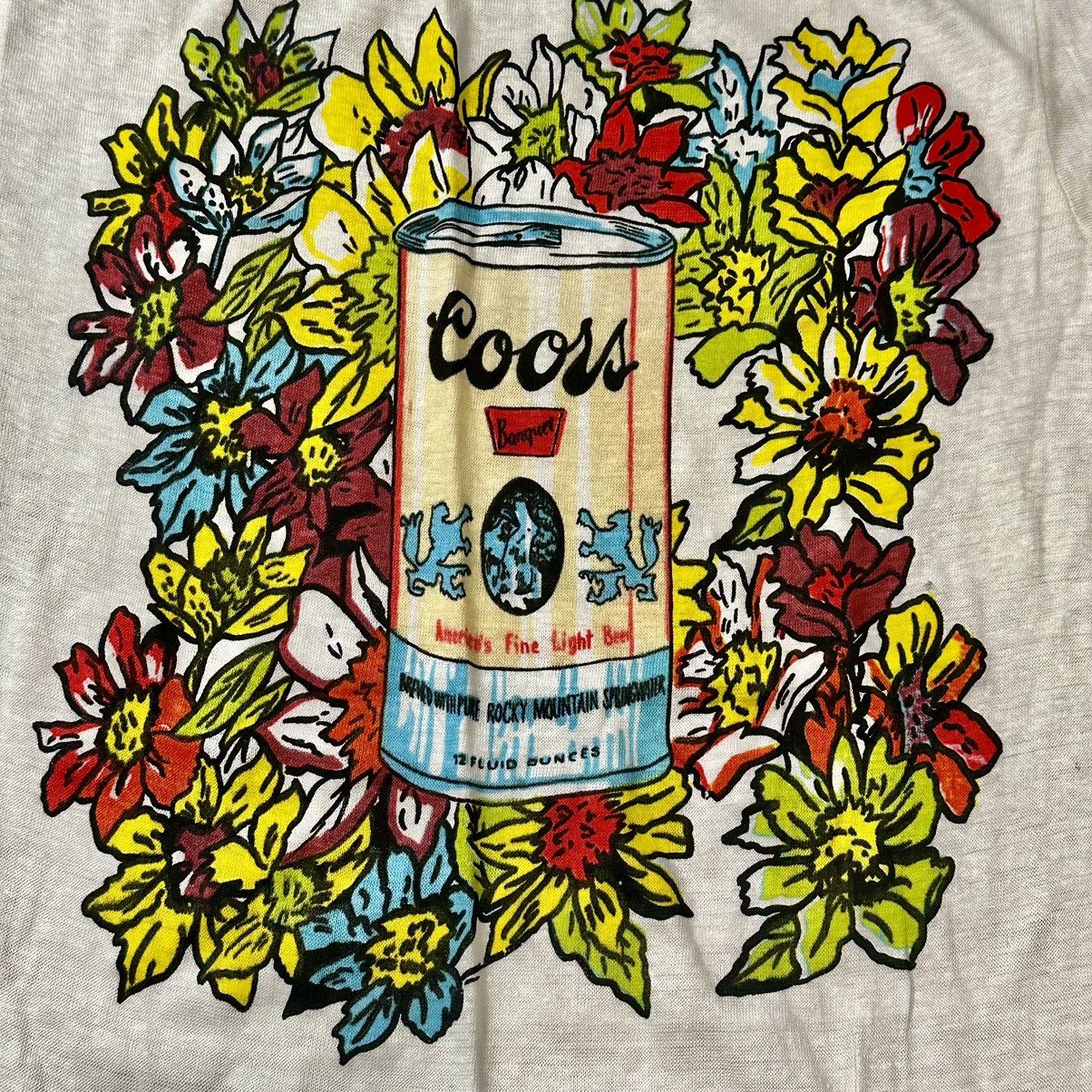 Vintage Vintage single stitch 1970s ringer tshirt alcohol promo Size US S / EU 44-46 / 1 - 1 Thumbnail