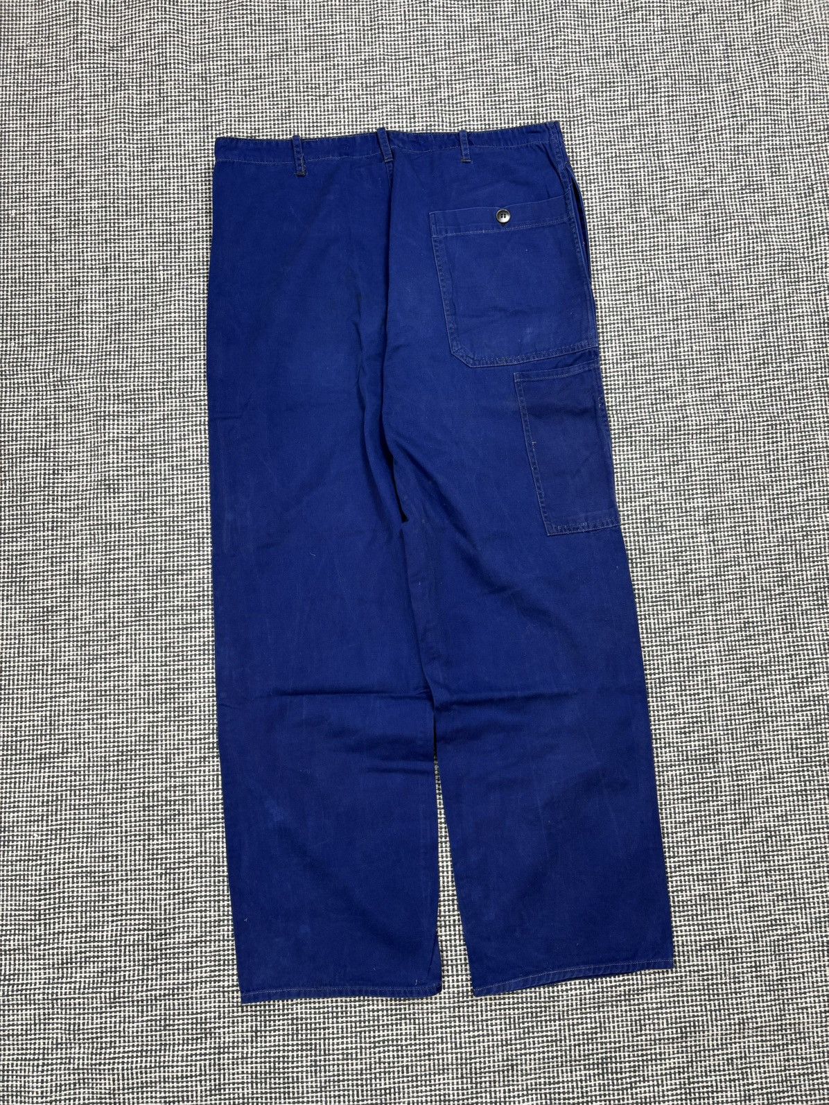 Le Laboureur 70s French chore work utility pants vintage blue Size US 32 / EU 48 - 3 Thumbnail