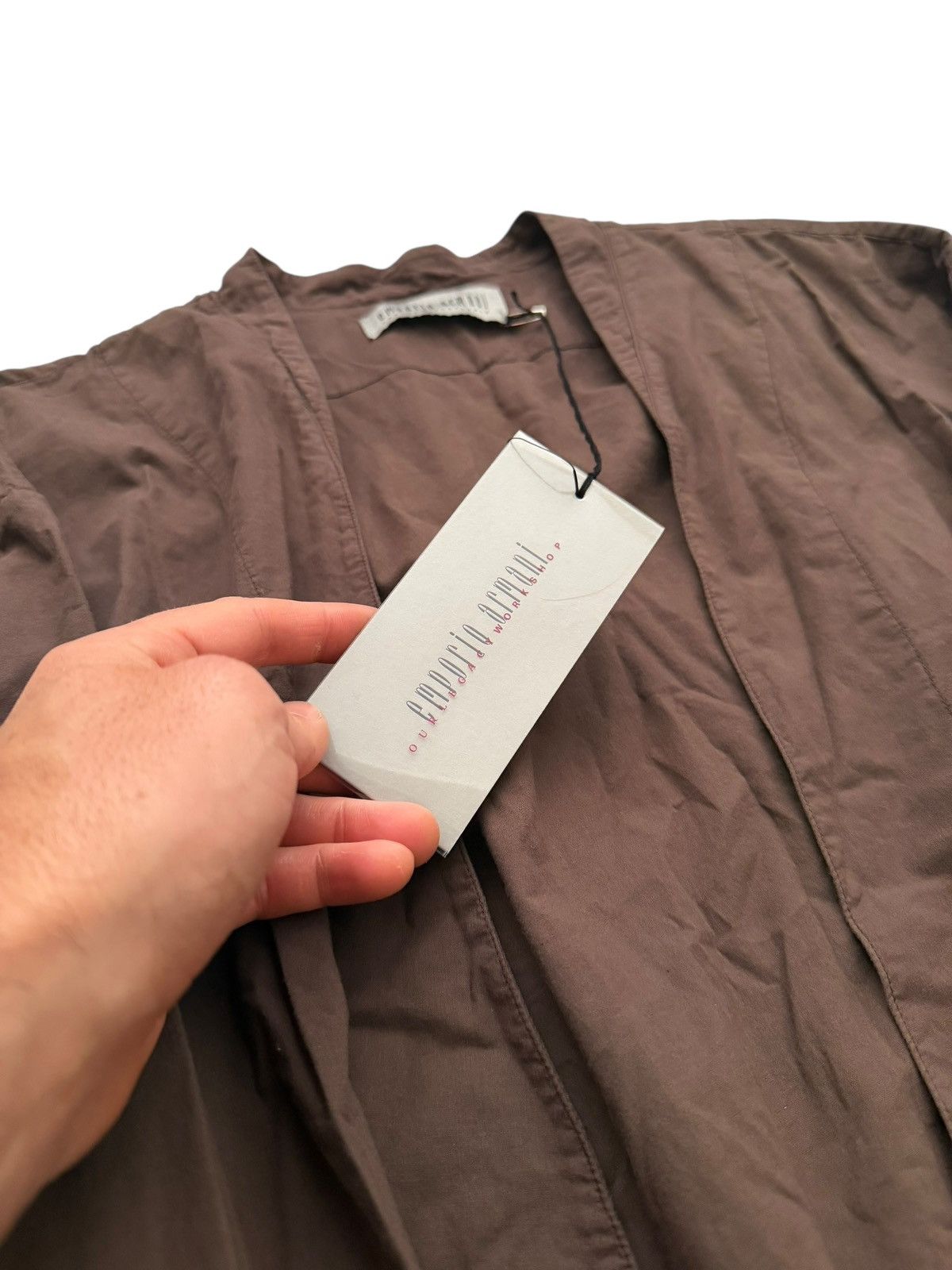 Emporio Armani × Our Legacy Overdyed Toga Brown Robe Coat Jacket Size US M / EU 48-50 / 2 - 8 Thumbnail