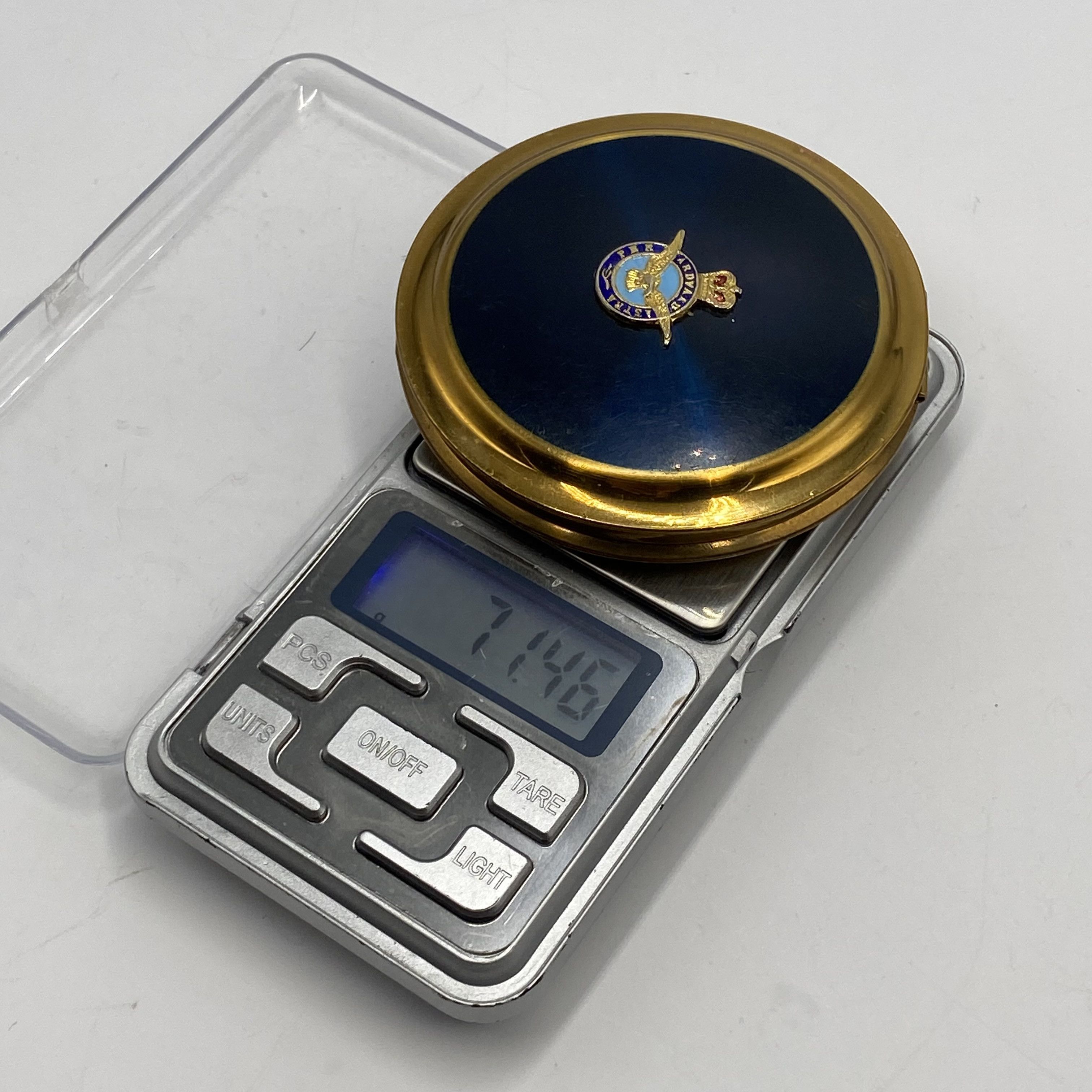 Vintage Vintage RAF Powder Compact Brass Enamel British Air Force Size ONE SIZE - 2 Thumbnail