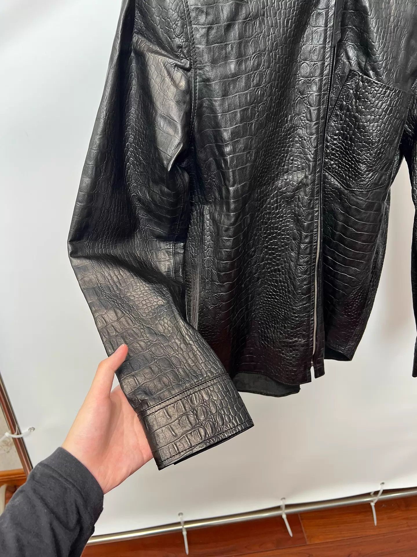 Our Legacy Our Legacy Croc Embossed Leather Jacket Size 44 Size US S / EU 44-46 / 1 - 4 Thumbnail