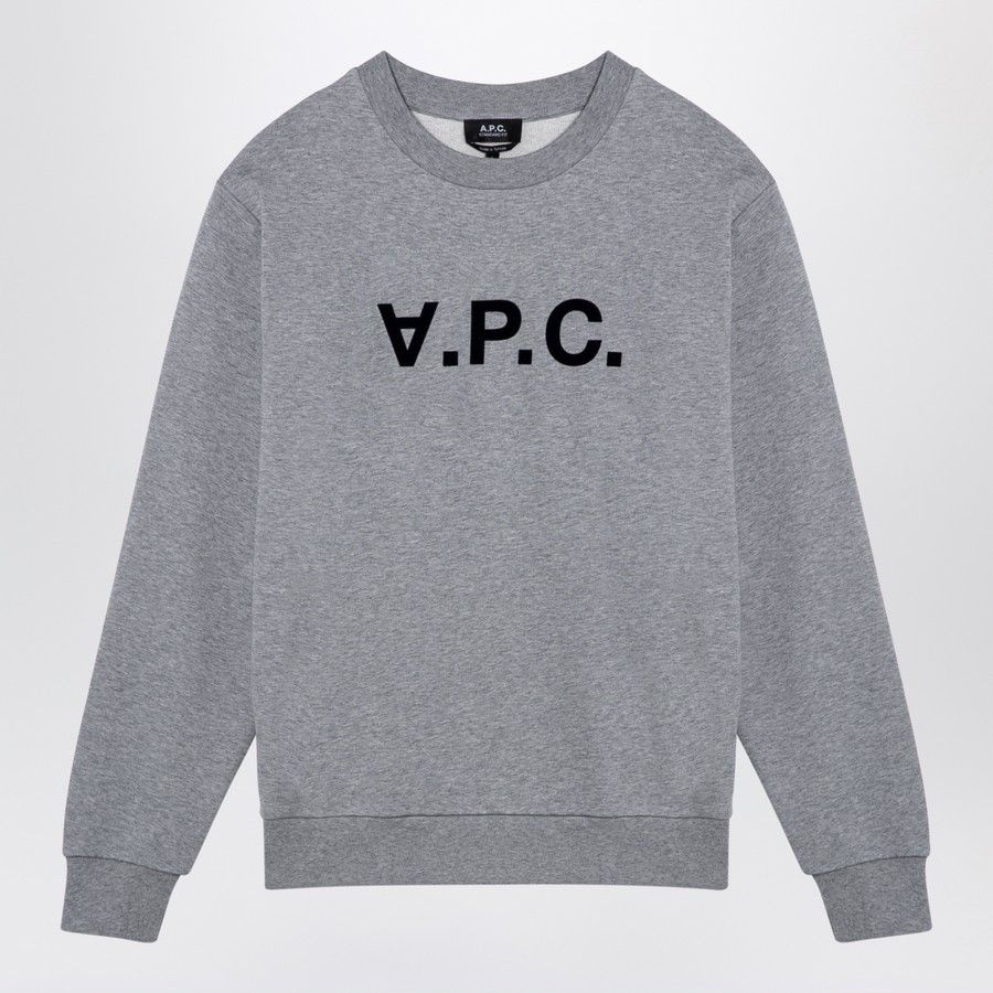 A.P.C. o1d2blof1224 Logo Sweatshirt in Grey Size US XL / EU 56 / 4 - 1 Thumbnail
