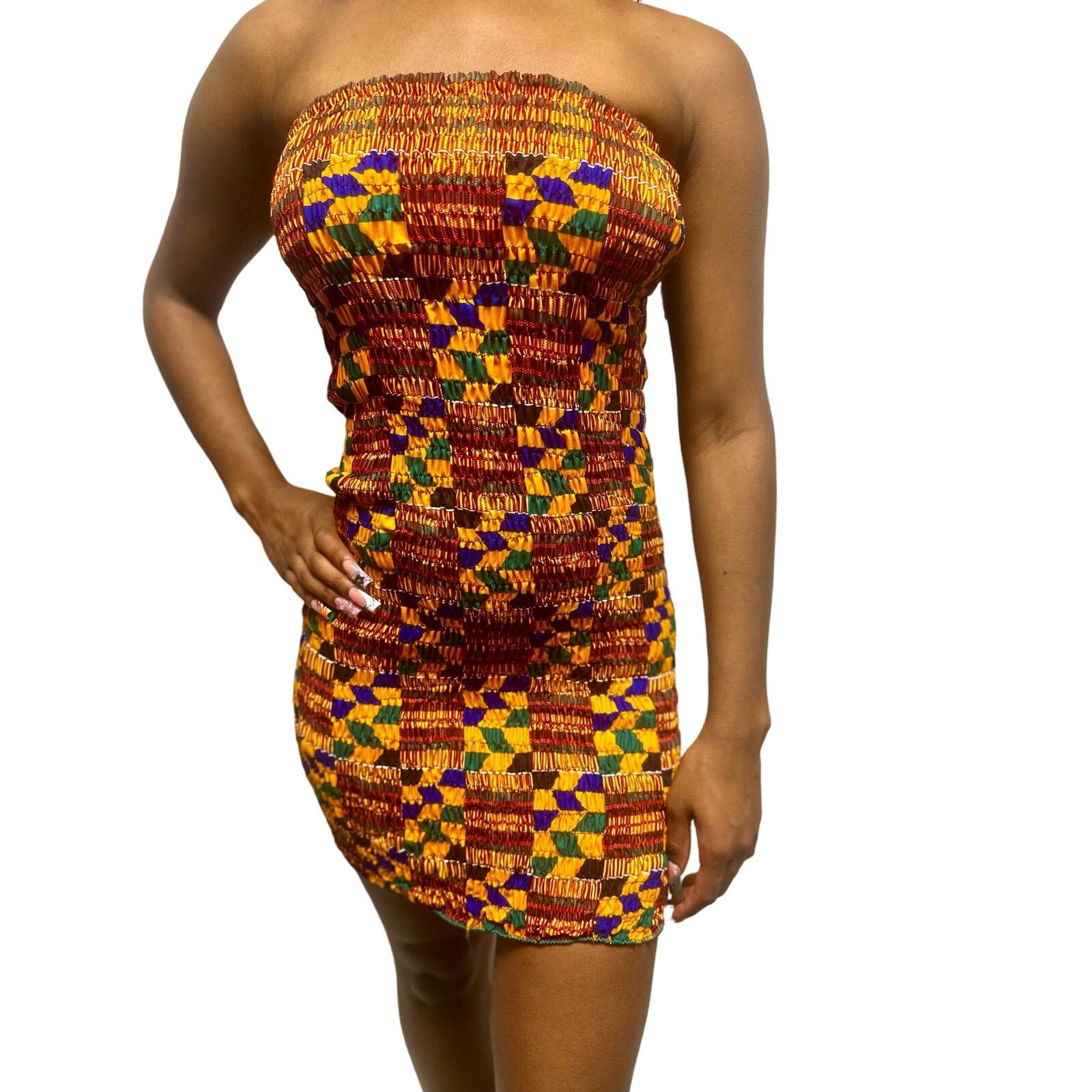 Other Kente tube bodycon mini dress Size M / US 6-8 / IT 42-44 - 5 Thumbnail