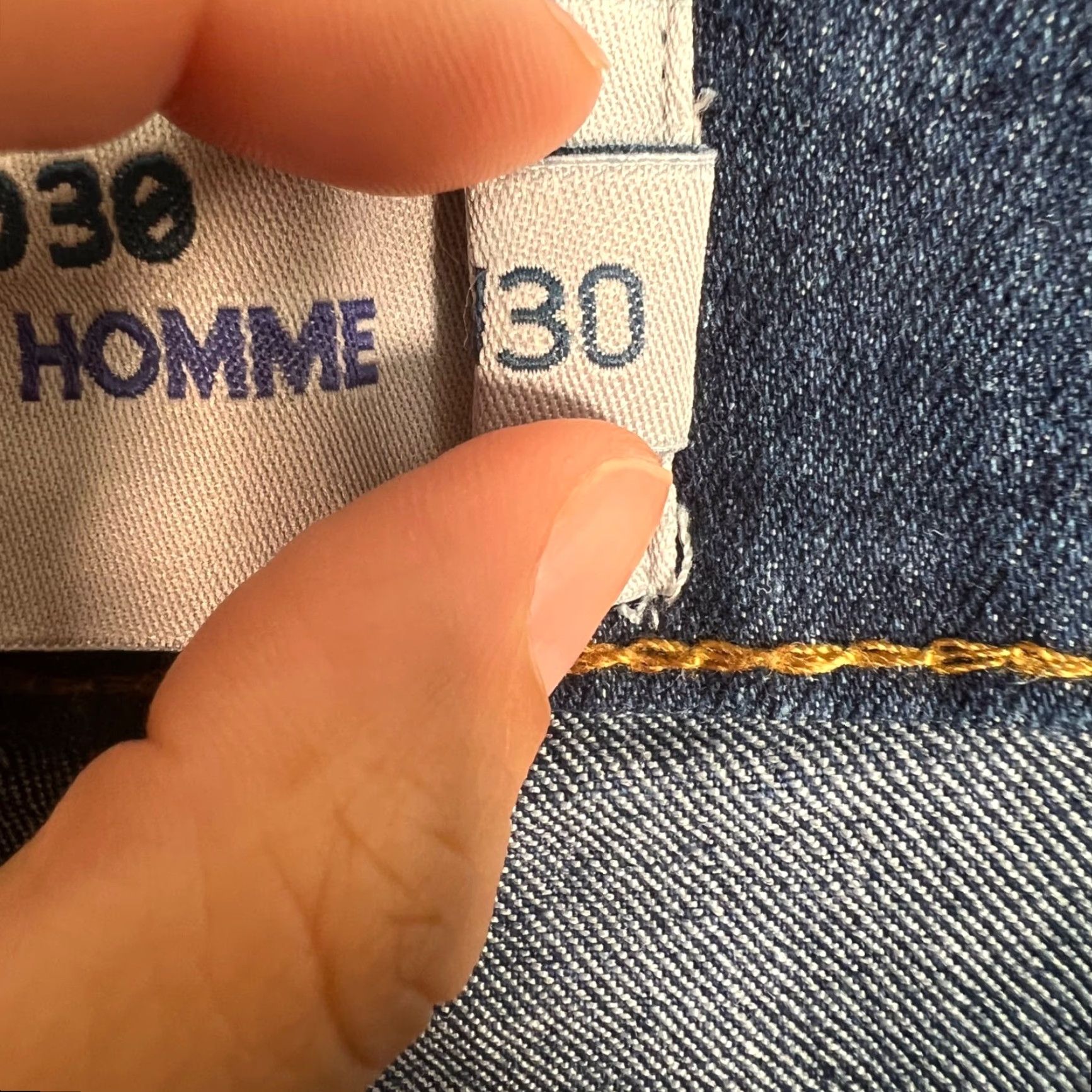 Vintage Indigo Homme Mens Jeans 36 x 30 Slim Denim Stretch Cotton 5-Pocket Straight Blue Regular Size 36 Inseam 28 Vintage: No Size US 36 / EU 52 - 4 Thumbnail