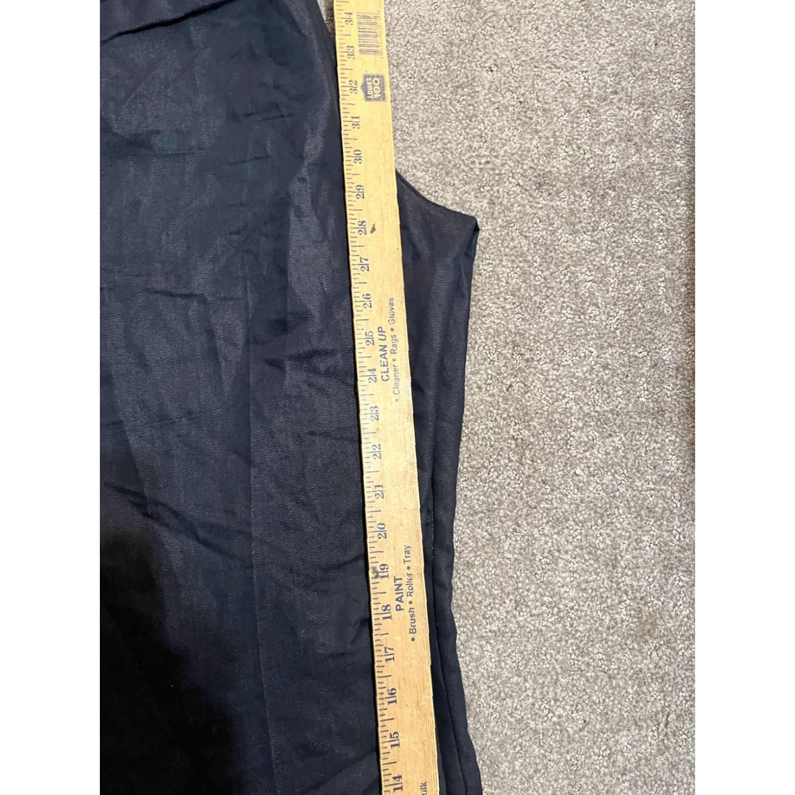 Vintage New York & Company Dress Pants Womens 16P Navy Blue Wide-Leg Stretch Twill Pockets Business Women’s Pants Size 38" / US 16 / IT 52 - 6 Thumbnail