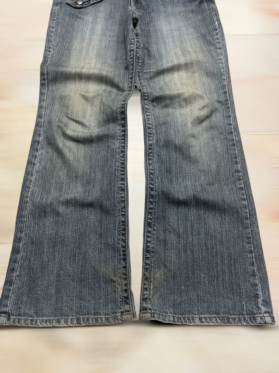 Japanese Brand 1990s Japanese Flared Bell Bottom Faded Distressed Size US 34 / EU 50 - 13 Thumbnail