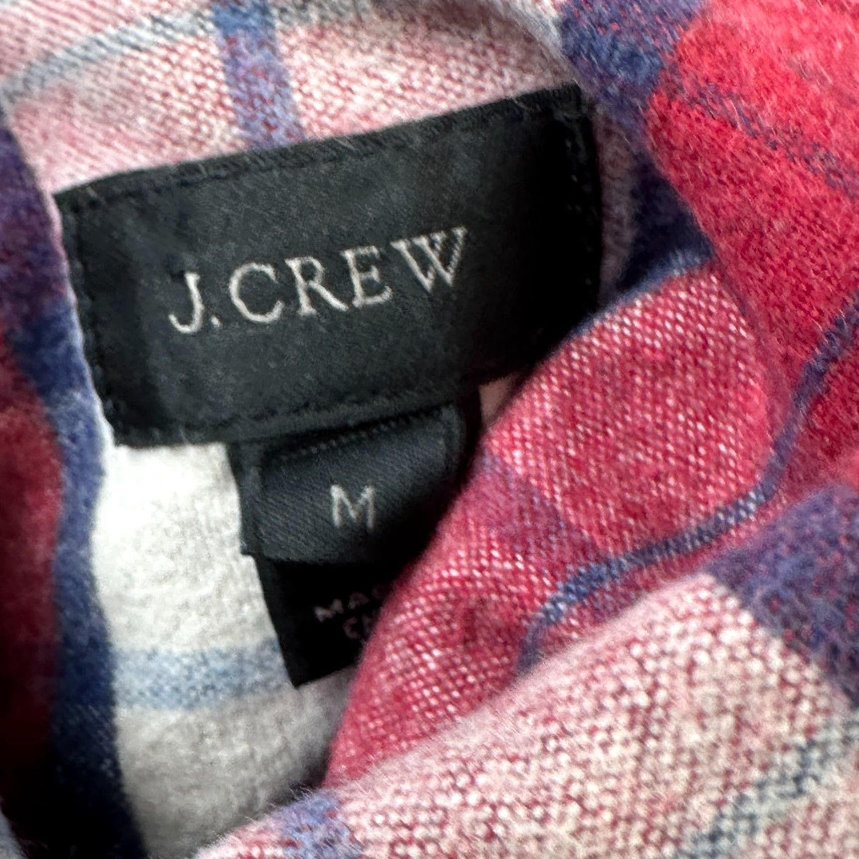 J.Crew J. Crew Shirt Mens M Red Button-Up Plaid Flannel Collar Shirt Casual Outdoor Vintage No Size US M / EU 48-50 / 2 - 7 Thumbnail