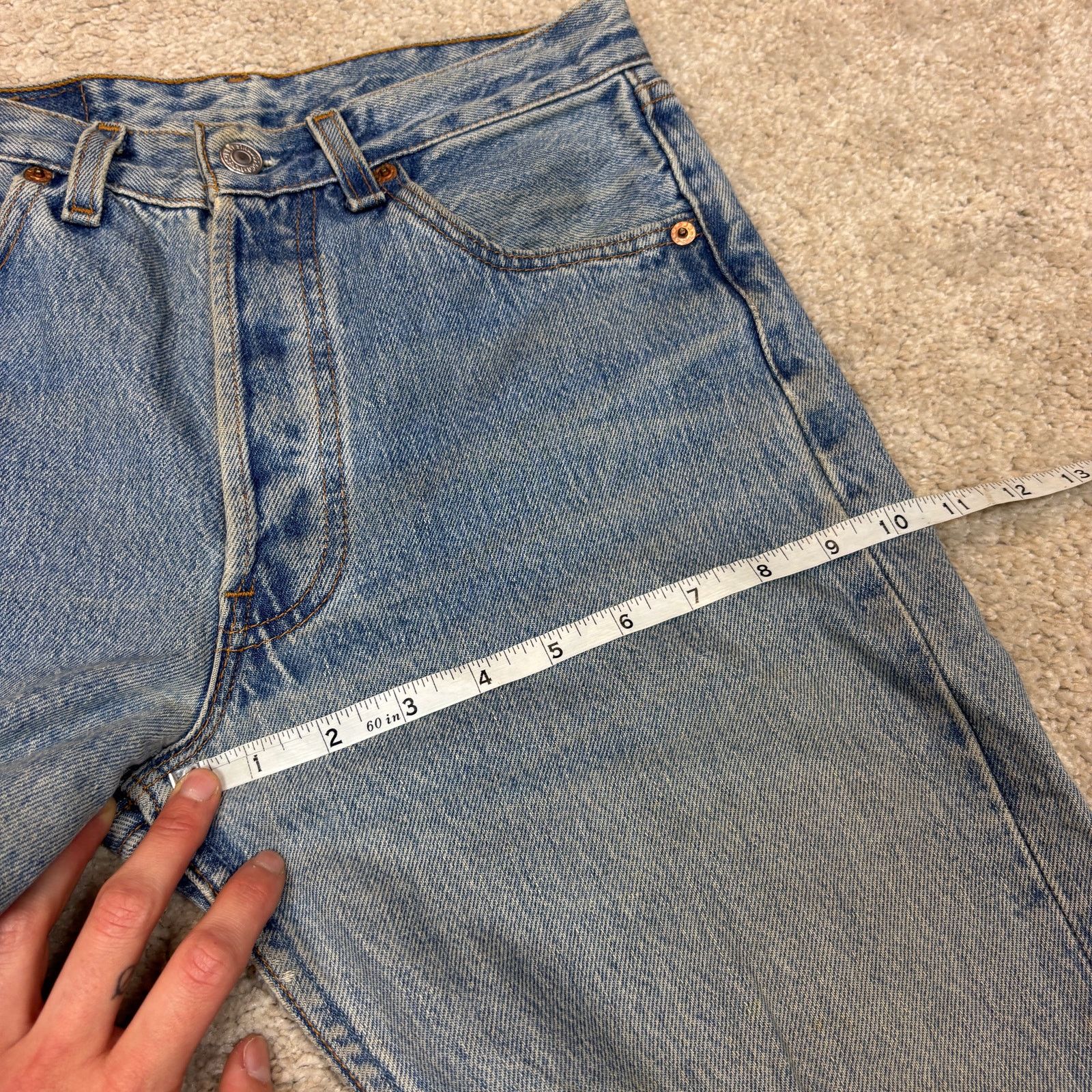 Levi's × Vintage Vintage 90s Levi's 501 Raw Hem Straight Jeans 28x32 USA Size US 28 / EU 44 - 7 Thumbnail