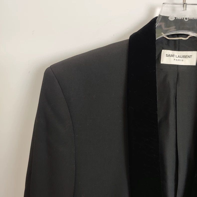 Saint Laurent Paris Saint Laurent Paris Black lapel wool long sleeve leisure s Size US S / EU 44-46 / 1 - 3 Thumbnail