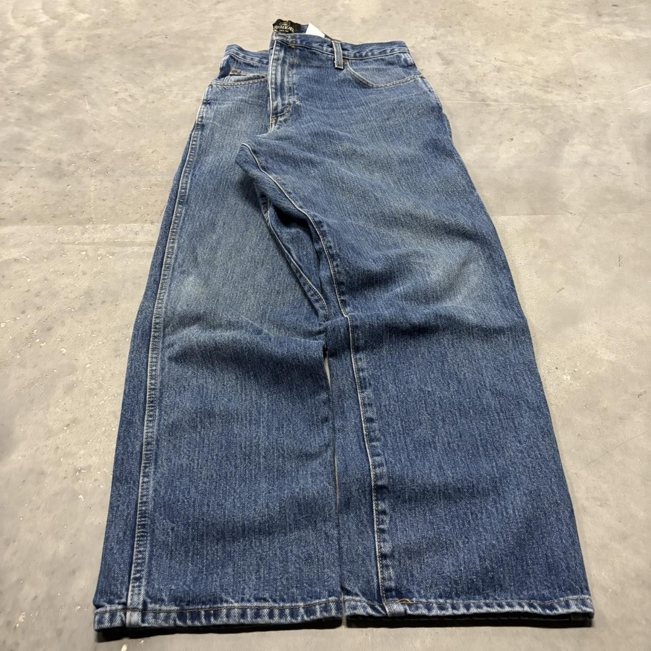 Japanese Brand × Vintage Crazy Vintage Y2K/2000s Grunge Dark Wash Essential Denim Jeans! Size US 36 / EU 52 - 3 Thumbnail