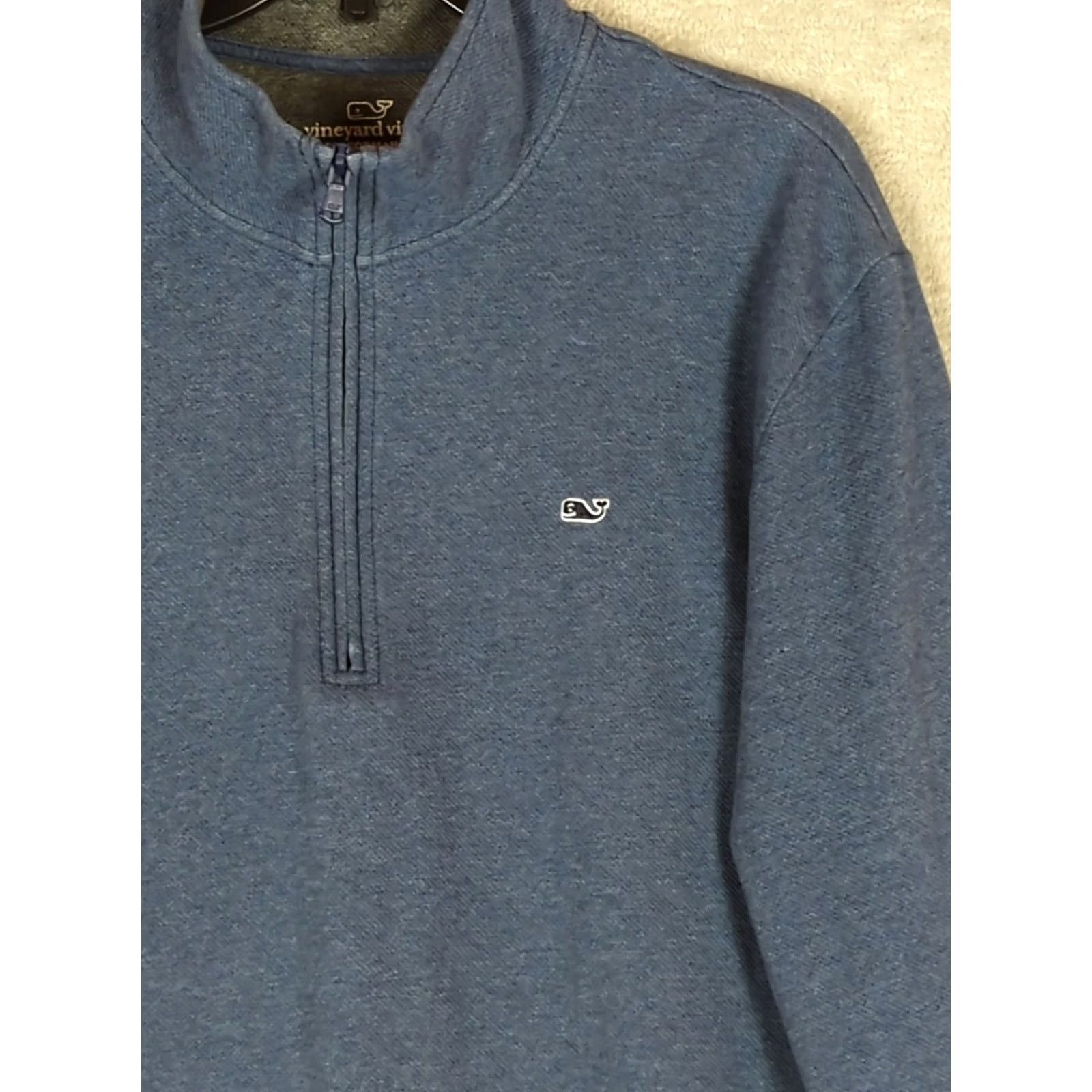 Vineyard Vines Vineyard Vines Performance Sweatshirt 2XL Blue 1/4 Zip Mock Neck Long Sleeve Mens Regular Pullover Nike? Size US XXL / EU 58 / 5 - 3 Thumbnail