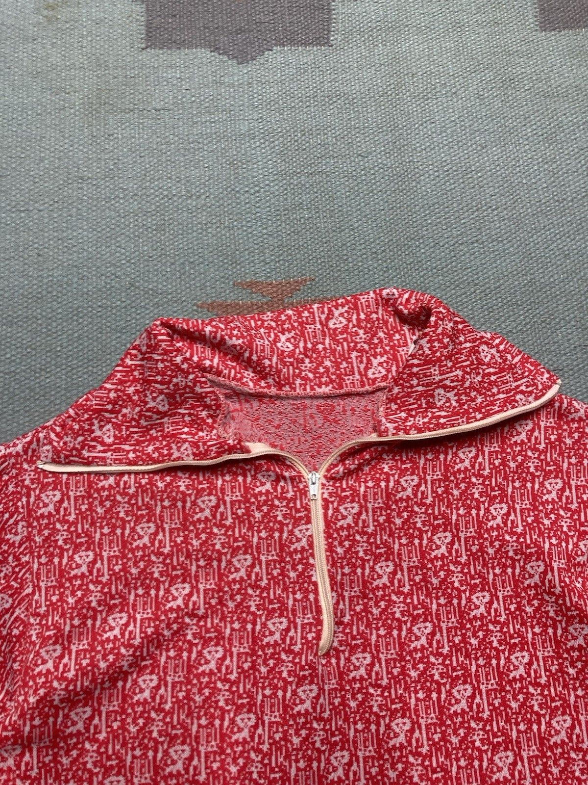 Vintage 70s one piece bathing swim suit 1/4 zip playsuit women’s L? Size 26" / US 2 / IT 38 - 5 Thumbnail