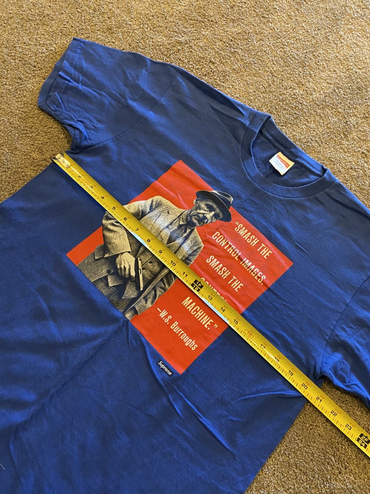 Supreme 2016 Burroughs Blue T Shirt Size US L / EU 52-54 / 3 - 4 Thumbnail