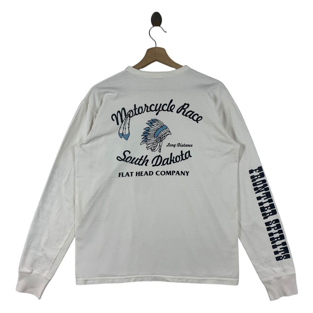 Japanese Brand × The Flat Head THE FLAT HEAD motorcycle race south printed long sleeve tee Size US M / EU 48-50 / 2 - 1 Thumbnail