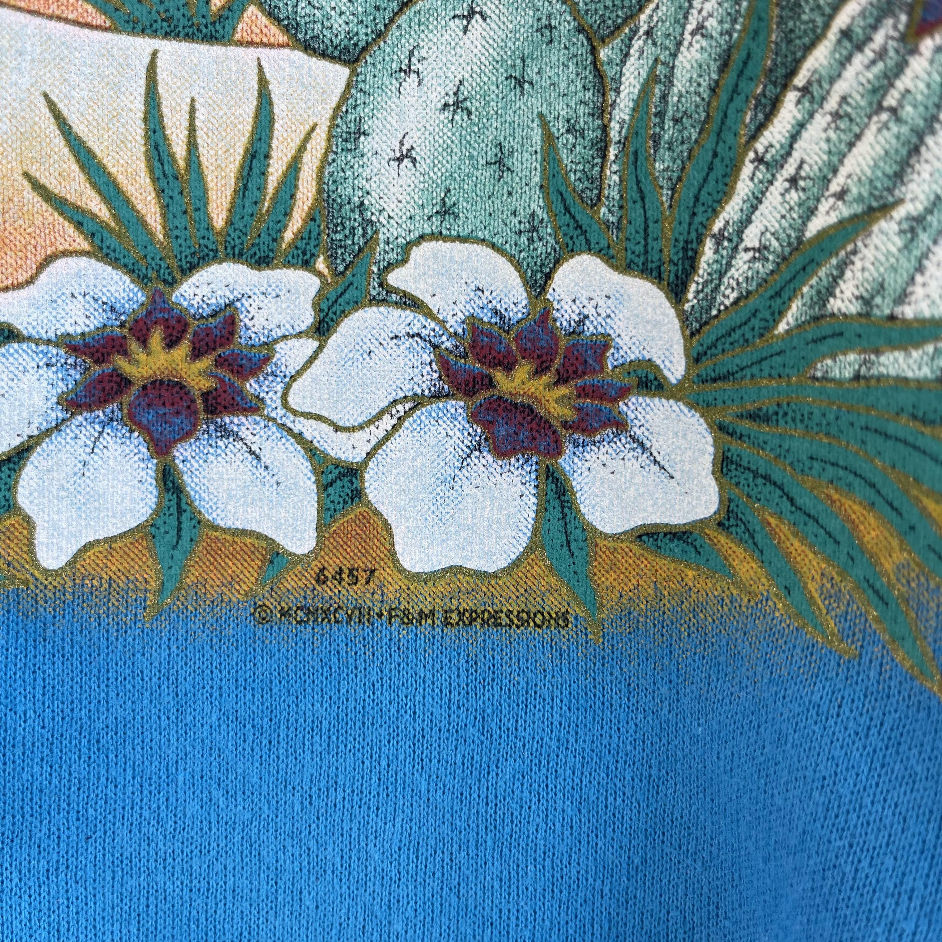 Vintage Vintage PALM SPRING California Printed Crewneck Sweatshirt Size US XL / EU 56 / 4 - 3 Thumbnail