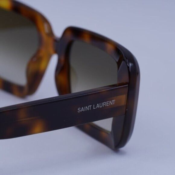 Saint Laurent Paris Saint Laurent SL534 SUNRISE 012 Sunglasses Havana Rectangle Size ONE SIZE - 6 Thumbnail