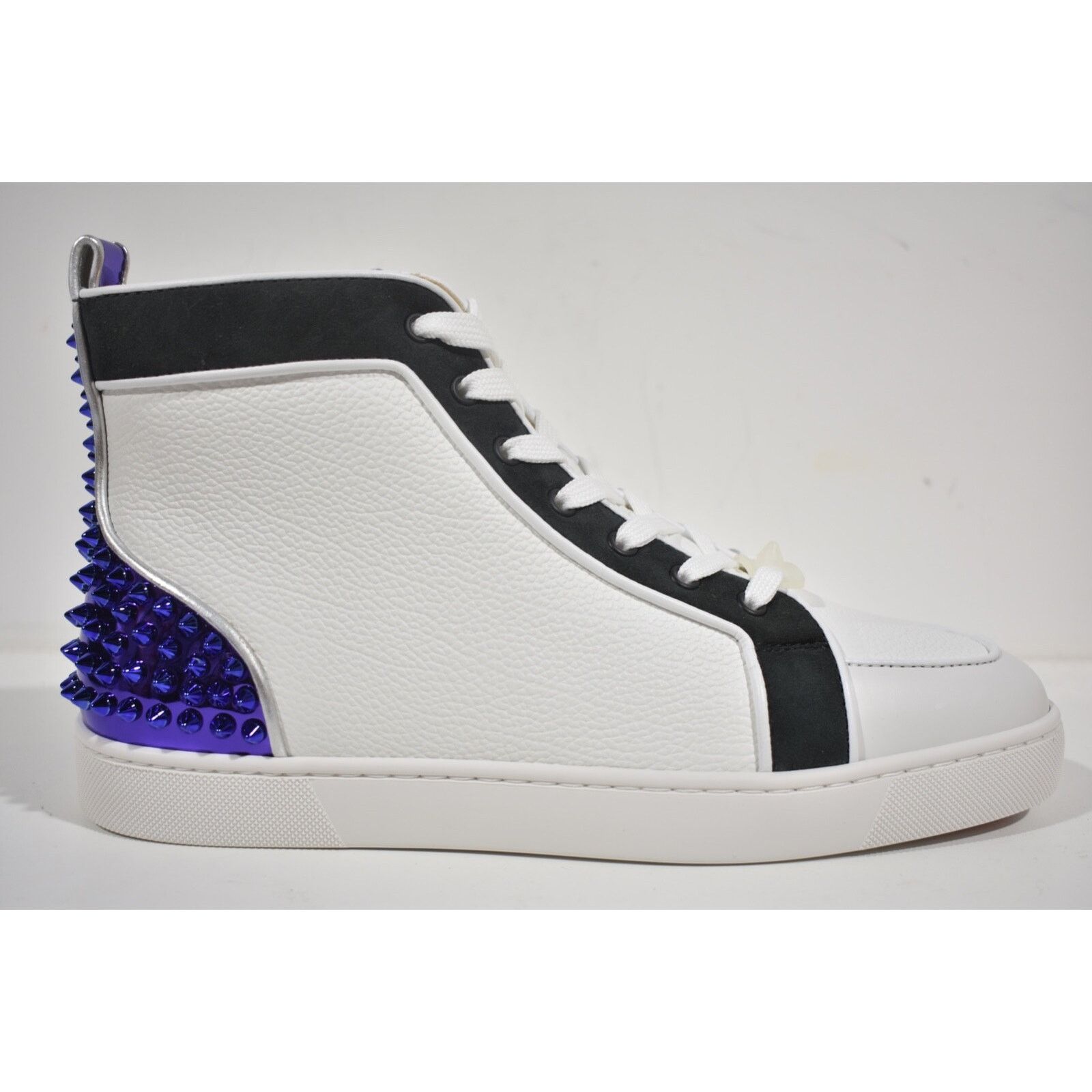 Christian Louboutin Christian Louboutin Mens Rantus Spikes White High Top Sneake Size US 10.5 / EU 43-44 - 2 Thumbnail