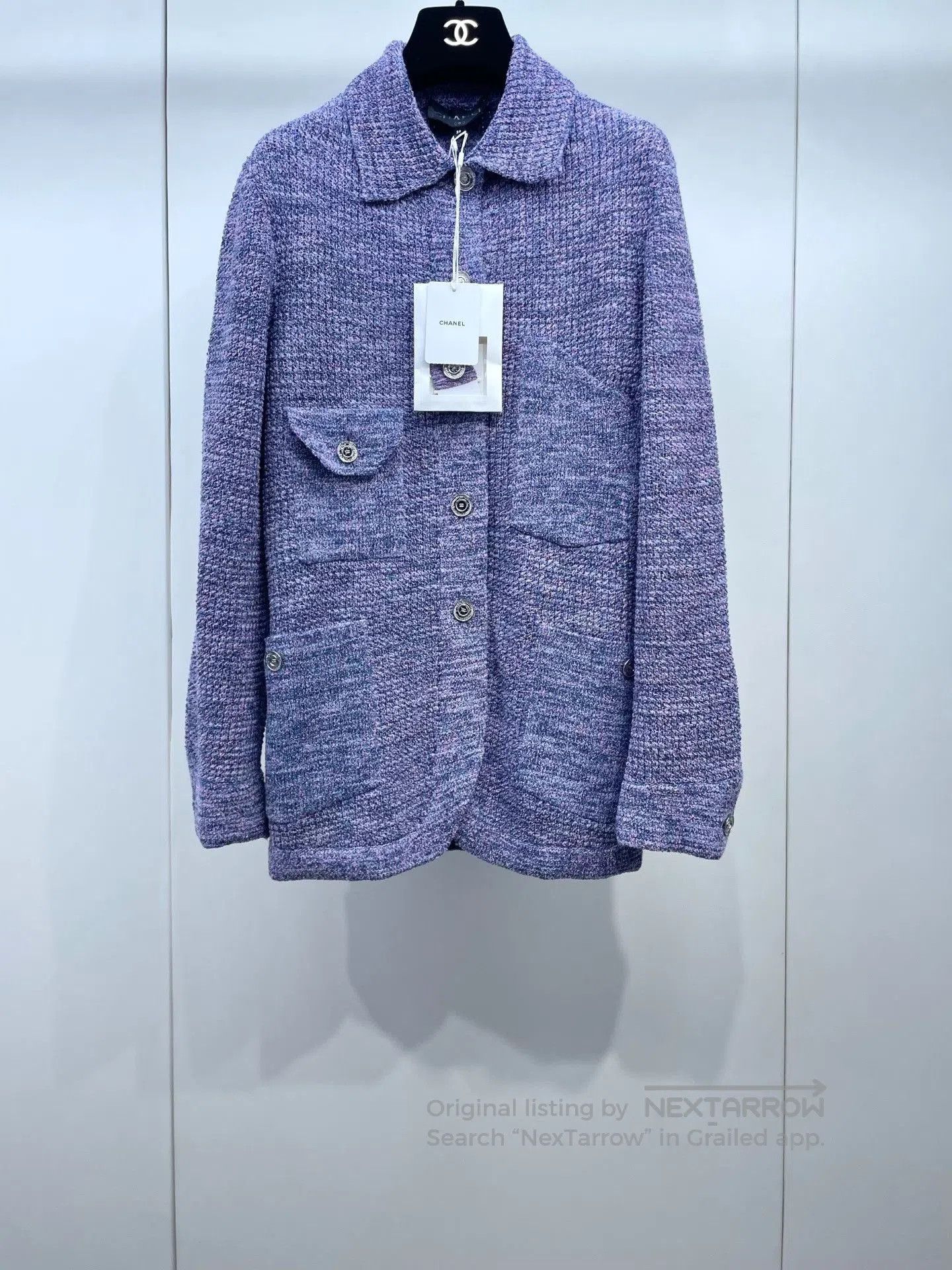 Chanel Chanel 25P Embroidered Knit Cardigan. Size XS / US 0-2 / IT 36-38 - 1 Thumbnail