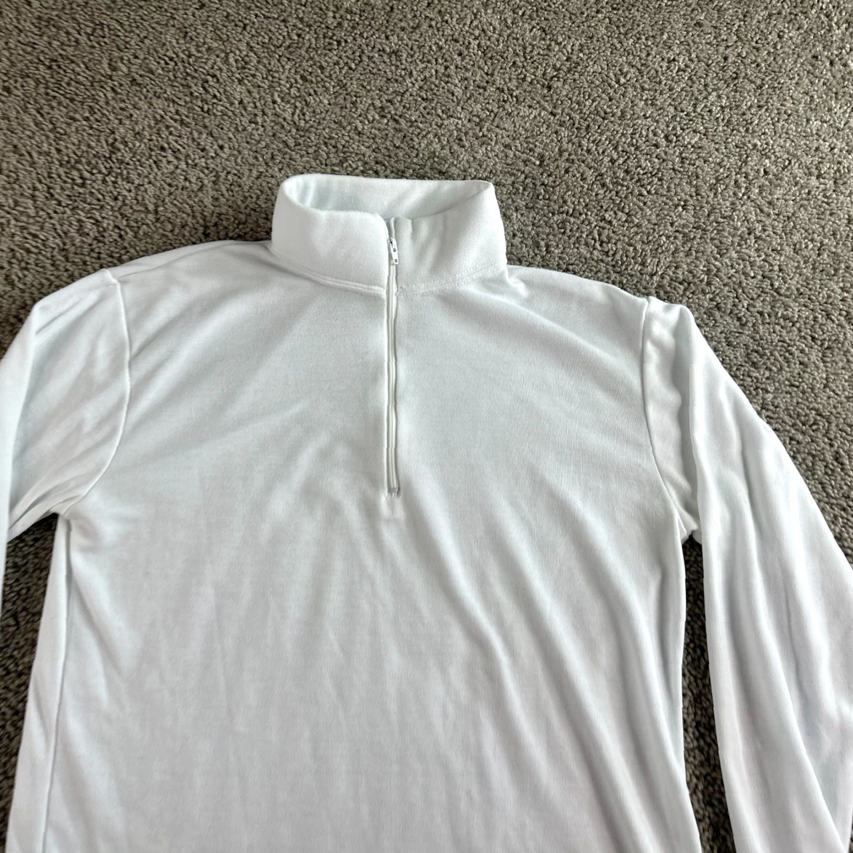 Vintage VINTAGE Polar Max 1/4 Zip Pullover Womens M White Lightweight Sweater Size M / US 6-8 / IT 42-44 - 3 Thumbnail