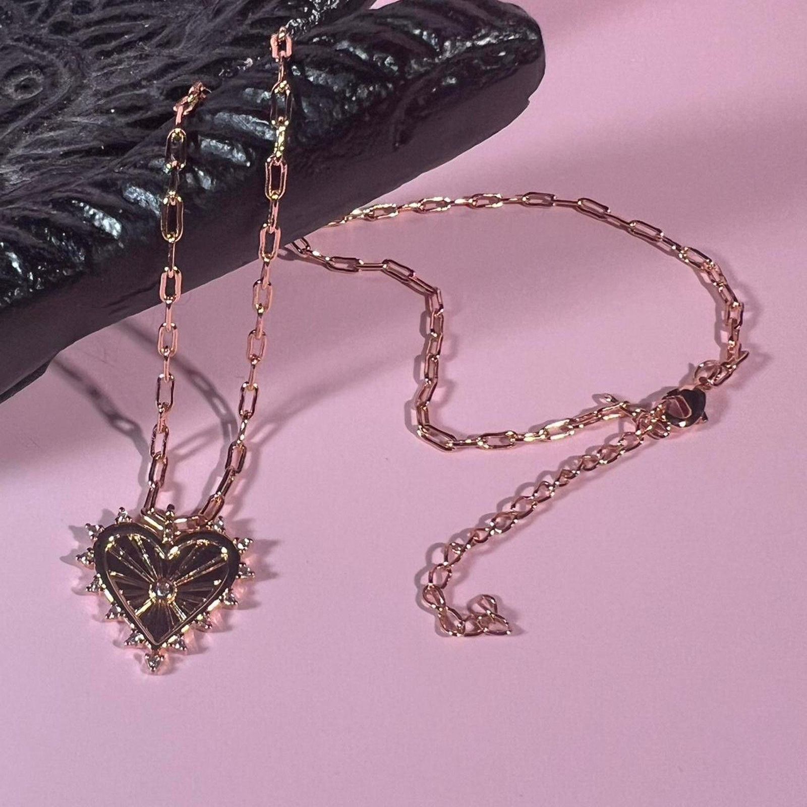 Jewelry Hespera rose gold heart chain Size ONE SIZE - 1 Thumbnail