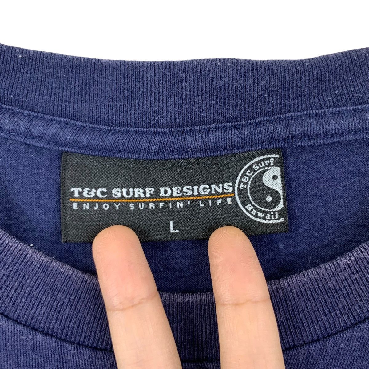 Vintage Vintage 90’ T&C SURF DESIGNS Natural Sun Faded Tee Shirt Size US L / EU 52-54 / 3 - 7 Thumbnail