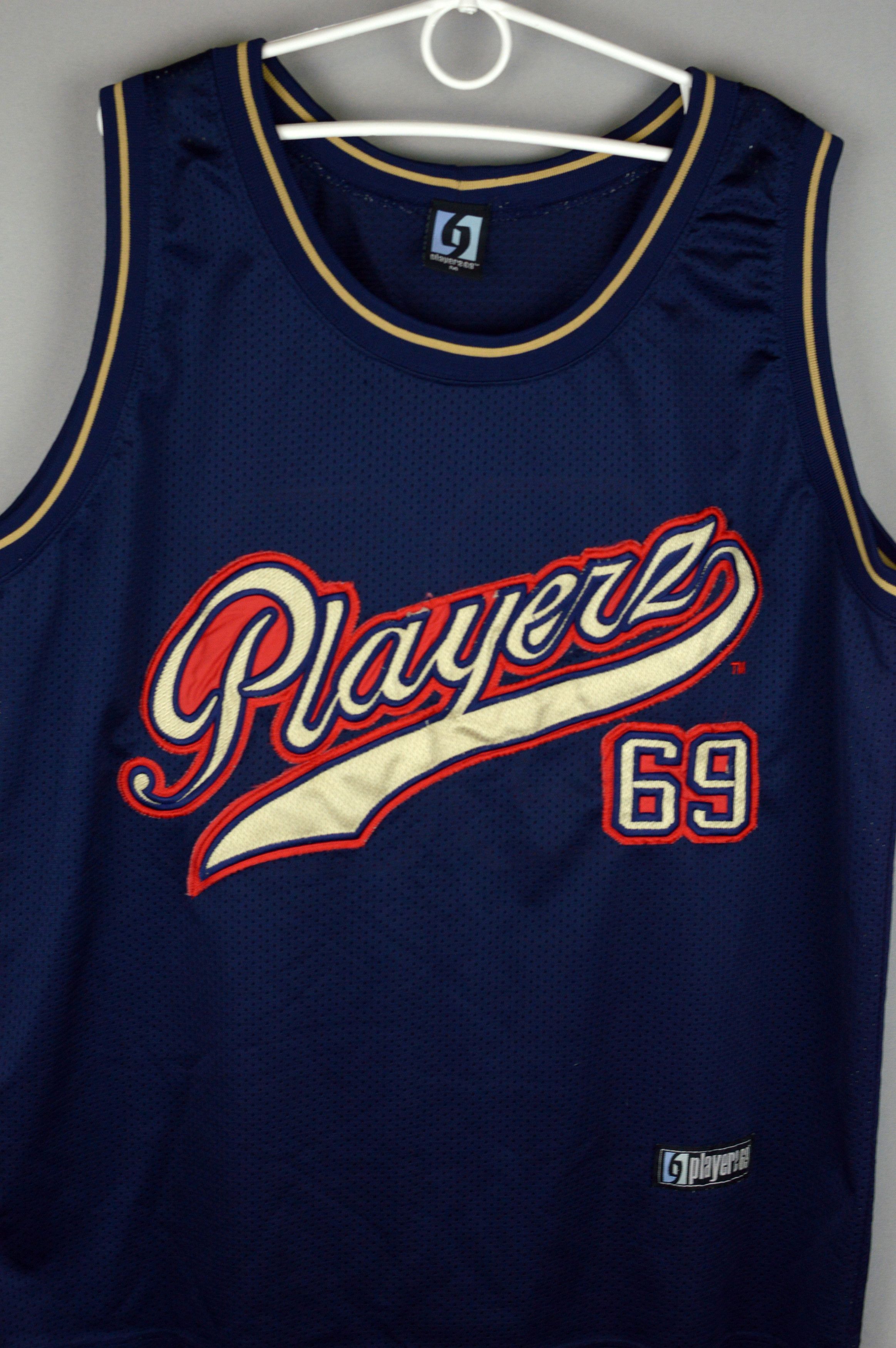 Vintage Vintage Playerz 69 jersey tank top shirt Size US L / EU 52-54 / 3 - 3 Thumbnail