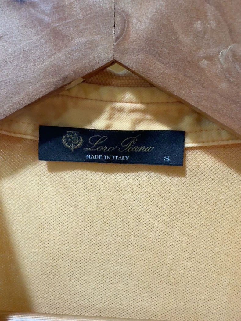Loro Piana LORO PIANA Yellow short-sleeved polo shirt Size US L / EU 52-54 / 3 - 2 Thumbnail