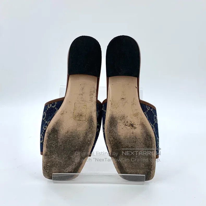 Gucci Gucci Dark blue logo jacquard casual slippers Size US 5.5 / IT 35.5 - 5 Thumbnail