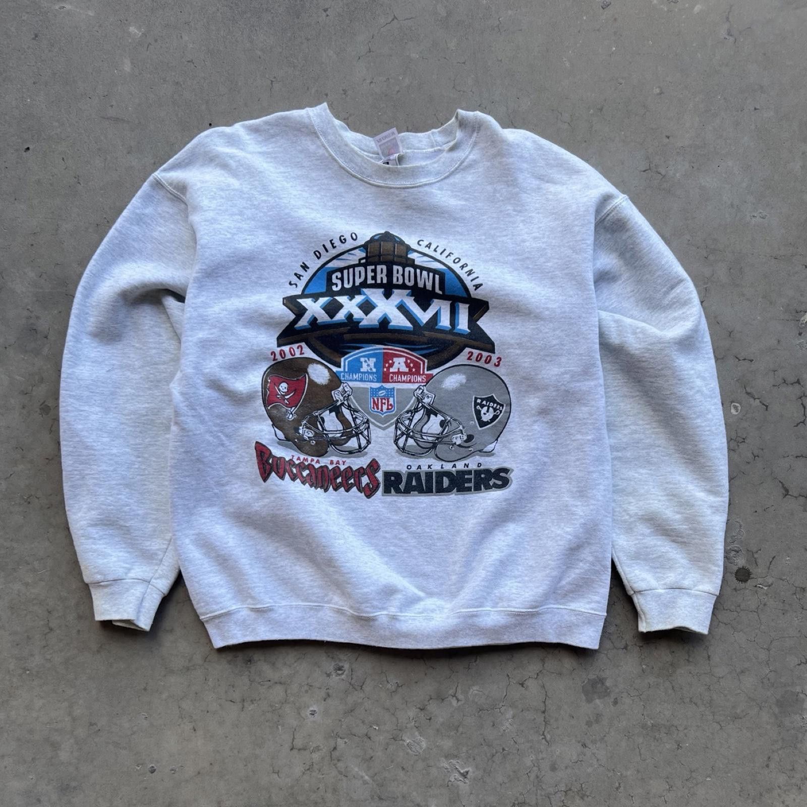 Fruit Of The Loom Vintage 2002 Super Bowl Buccaneers vs. Raiders Rare Size US XL / EU 56 / 4 - 1 Thumbnail