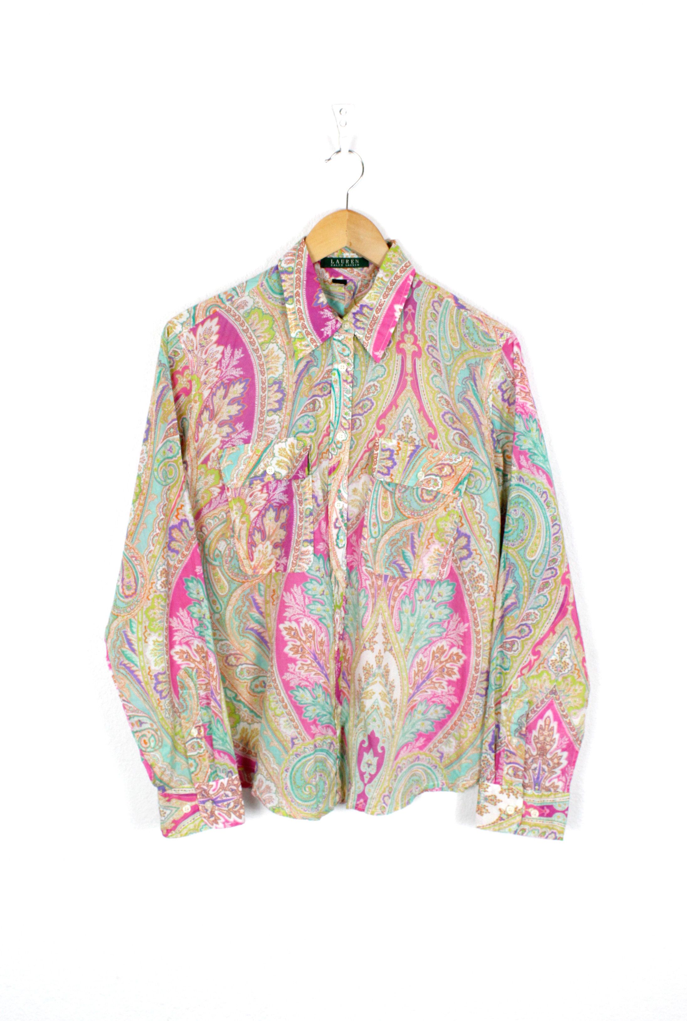 Lauren Ralph Lauren × Polo Ralph Lauren Lauren Ralph Lauren Paisley Printed Pattern Shirt Baroque Size L / US 10 / IT 46 - 1 Thumbnail