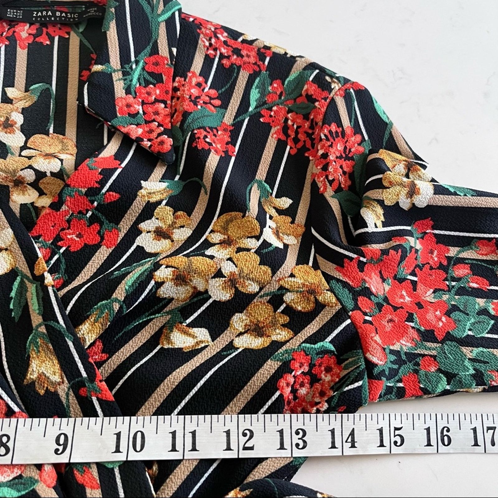 Zara Zara floral stripe wrap dress size XS Size XS / US 0-2 / IT 36-38 - 8 Thumbnail