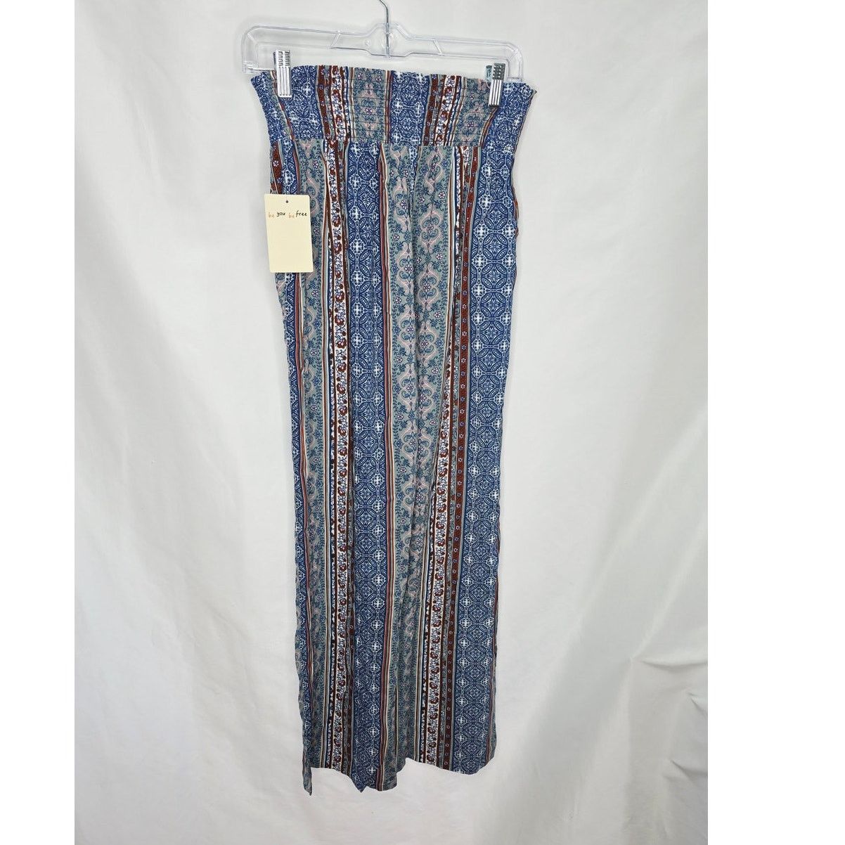 Other Bebop Boho Smocked Elastic Waist Wide Leg Women's Pants Size 25" / US 0 / IT 36 - 12 Thumbnail