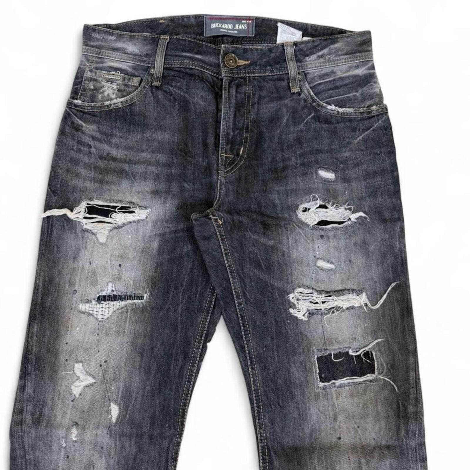 True Religion Buckaroo ripped look dirty shade denim jeans Size US 32 / EU 48 - 3 Thumbnail