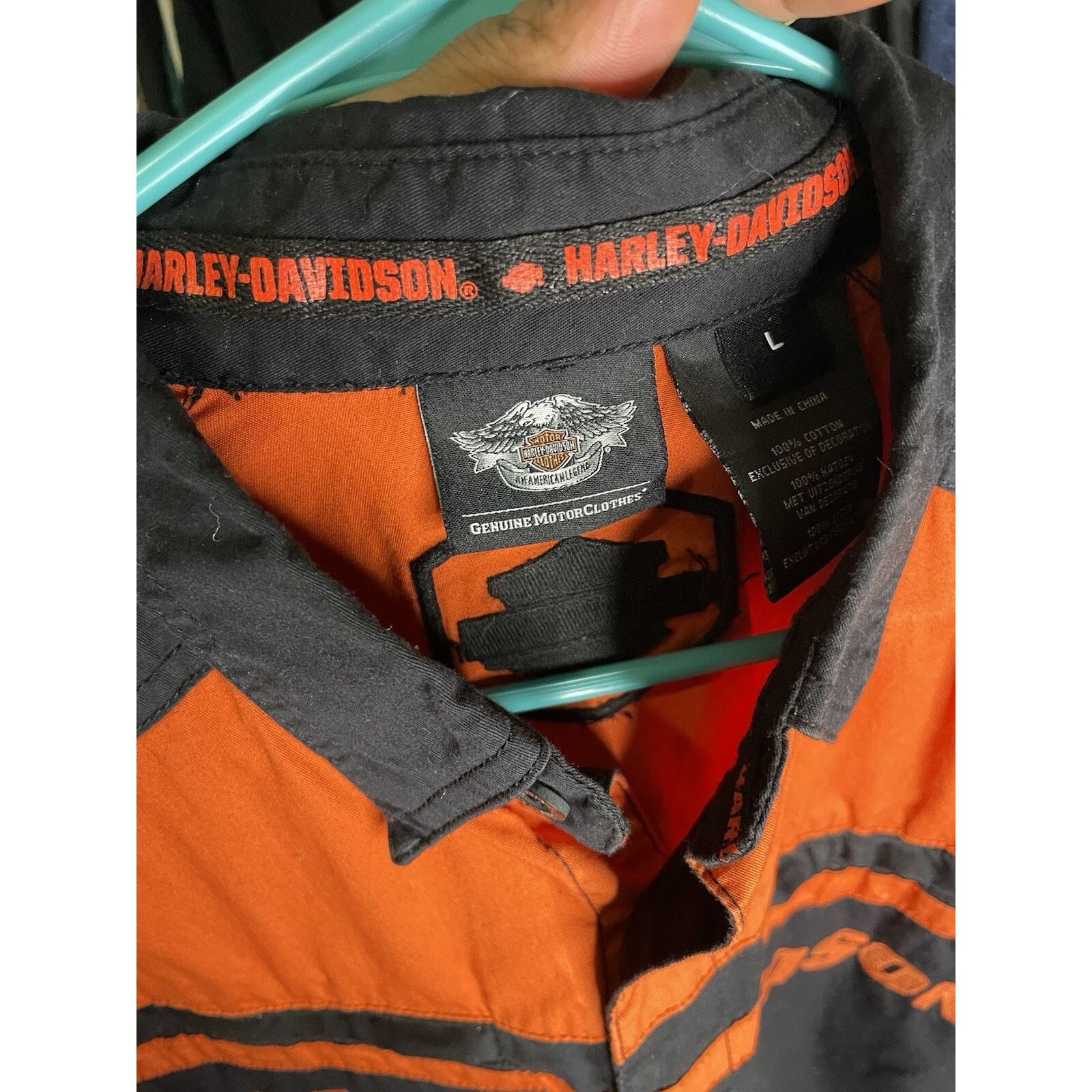 Harley Davidson Size L-Harley Davidson Motorcycle Button Down Short Sleeve Size US L / EU 52-54 / 3 - 3 Thumbnail