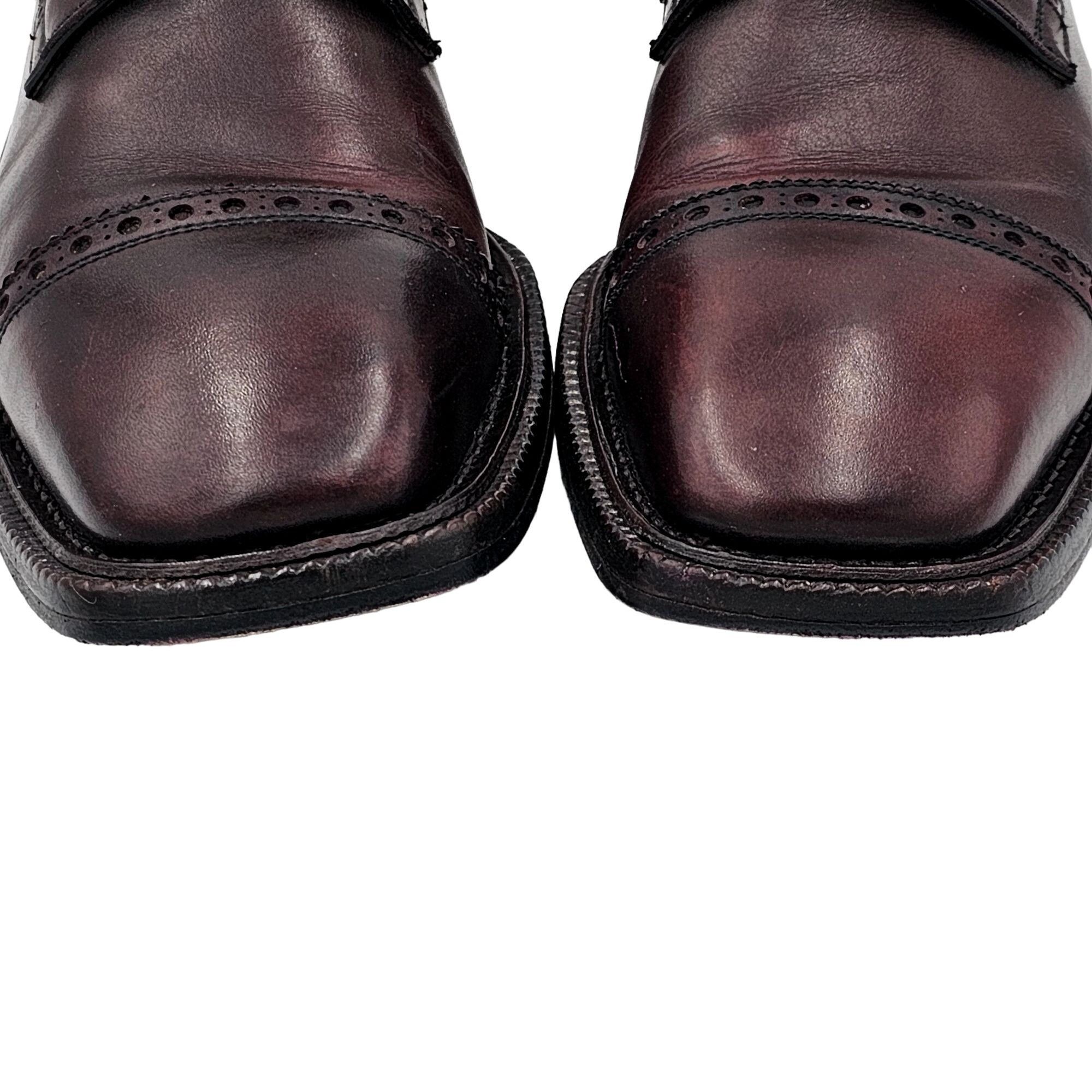Other Calzoleria Harris Italy Mens 10.5 Burgundy All Leather Dress Size US 10.5 / EU 43-44 - 9 Thumbnail