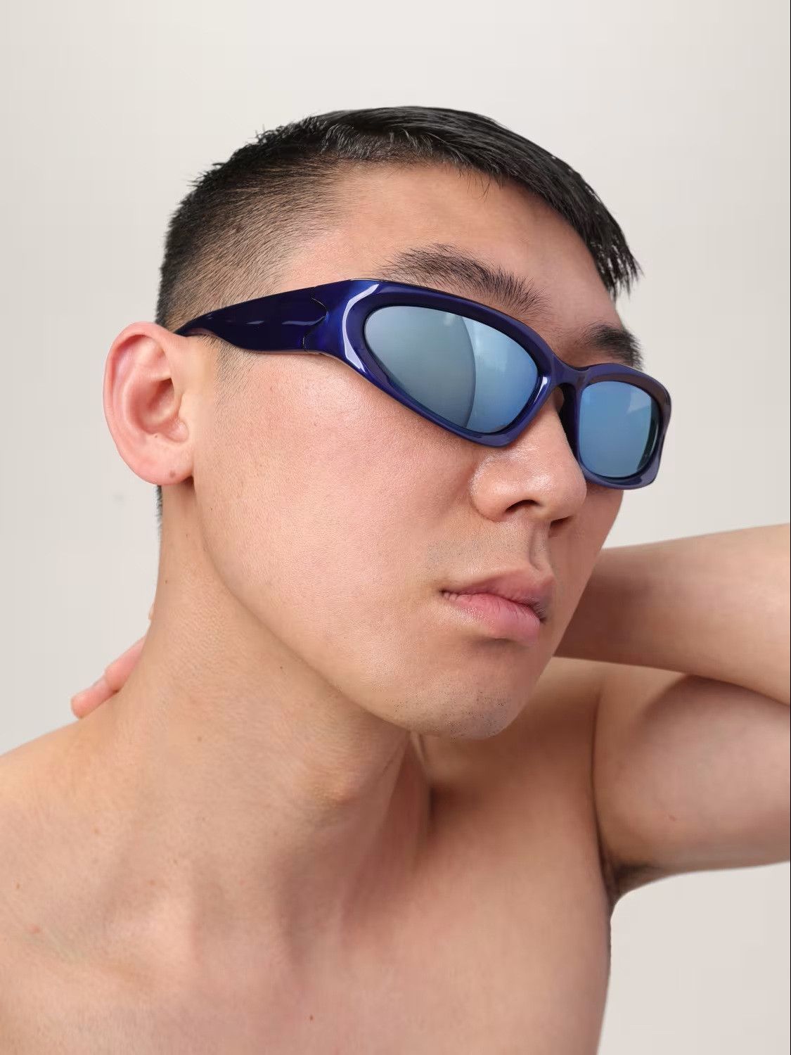 Balenciaga NEW BALENCIAGA BB0157S 009 SUNGLASSES BLUE UNISEX EYEWEAR BA Size ONE SIZE - 1 Thumbnail