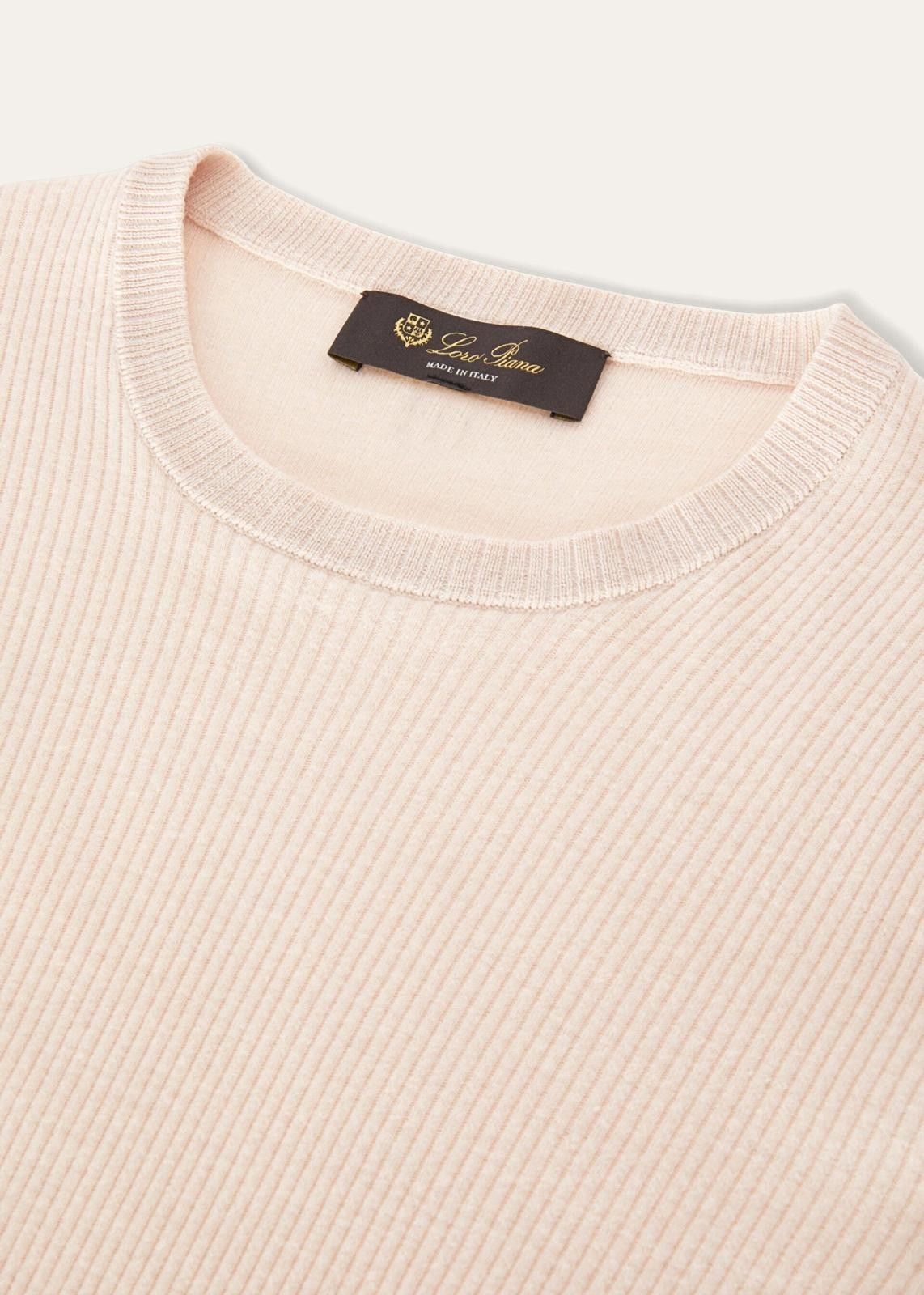 Loro Piana o1srvl11e0824 Taupo Crewneck Sweater in Light Pink Size XXL / US 16-18 / IT 52-54 - 4 Thumbnail