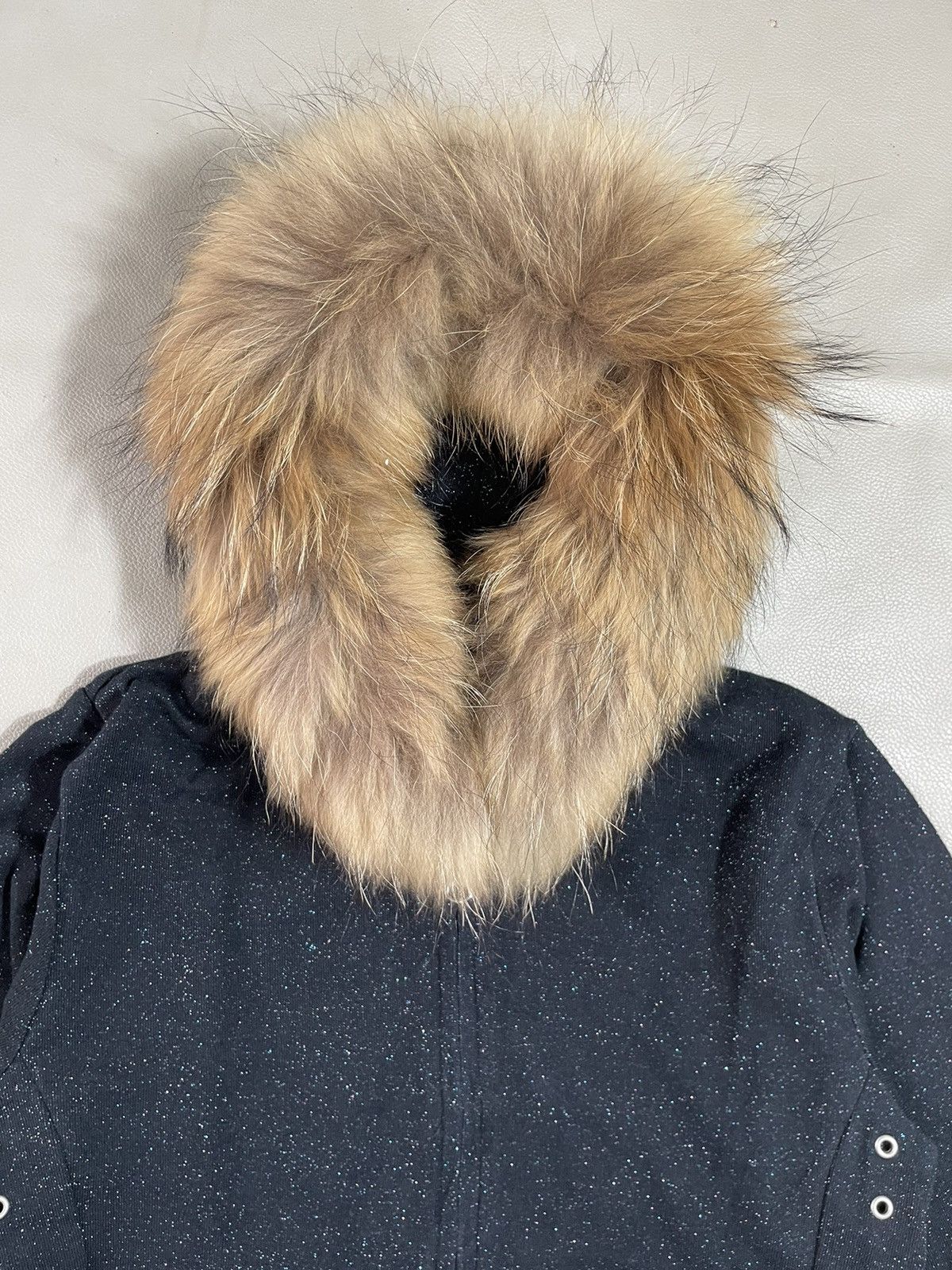 If Six Was Nine × Japanese Brand × Le Grande Bleu (L.G.B.) Studded Zip Up fur hoodie glitter black Size M / US 6-8 / IT 42-44 - 4 Thumbnail