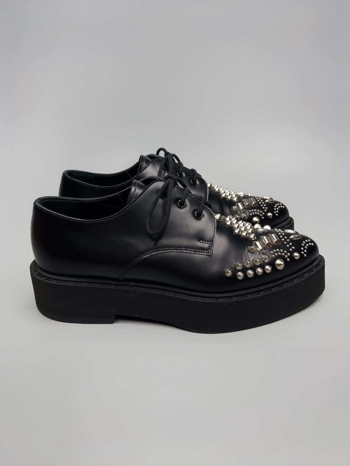Alexander McQueen Alexander McQueen Studded Platform Shoes Size US 5.5 / EU 38 - 2 Thumbnail