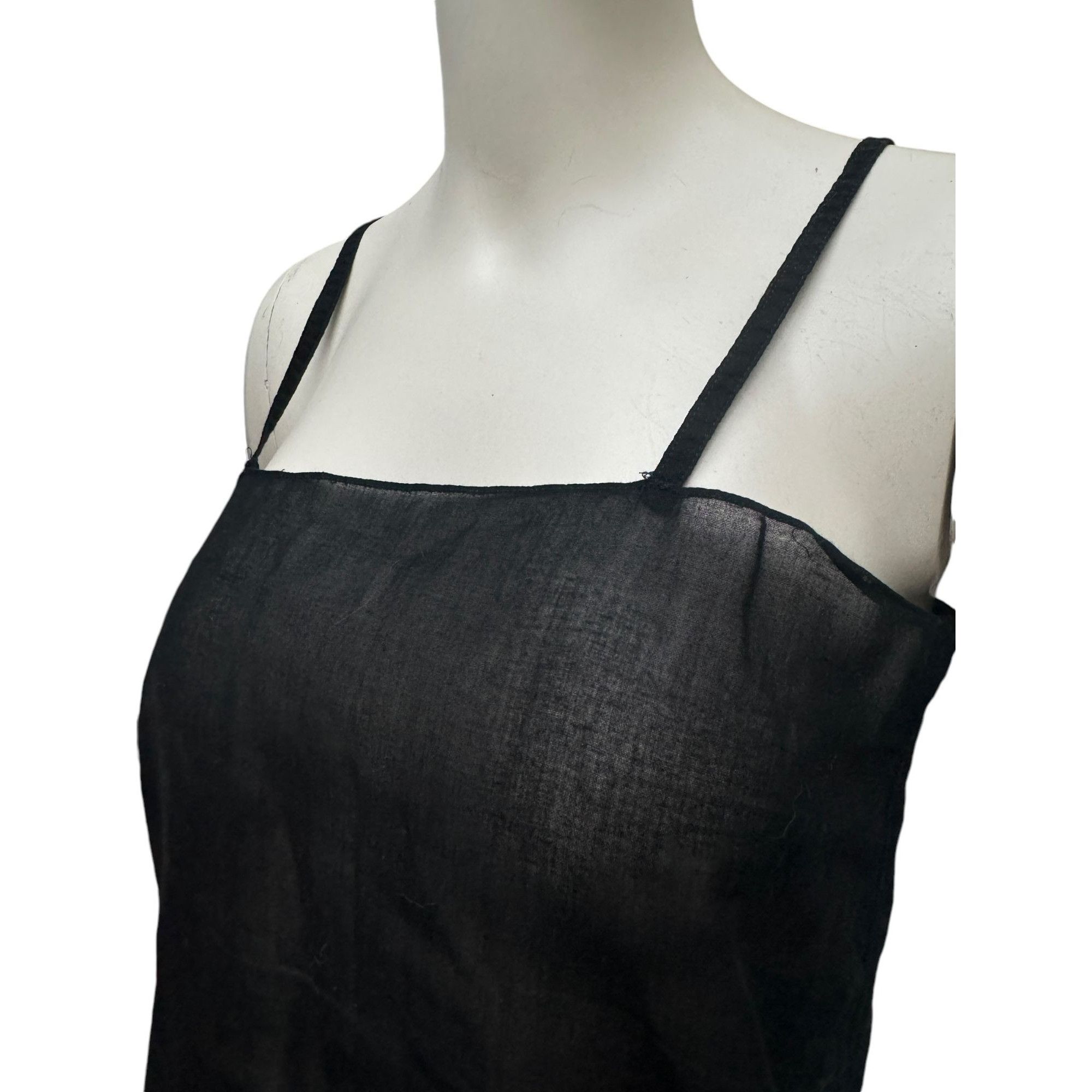 Chanel Vintage Black Sheer Silk Tank Top Size S / US 4 / IT 40 - 2 Thumbnail