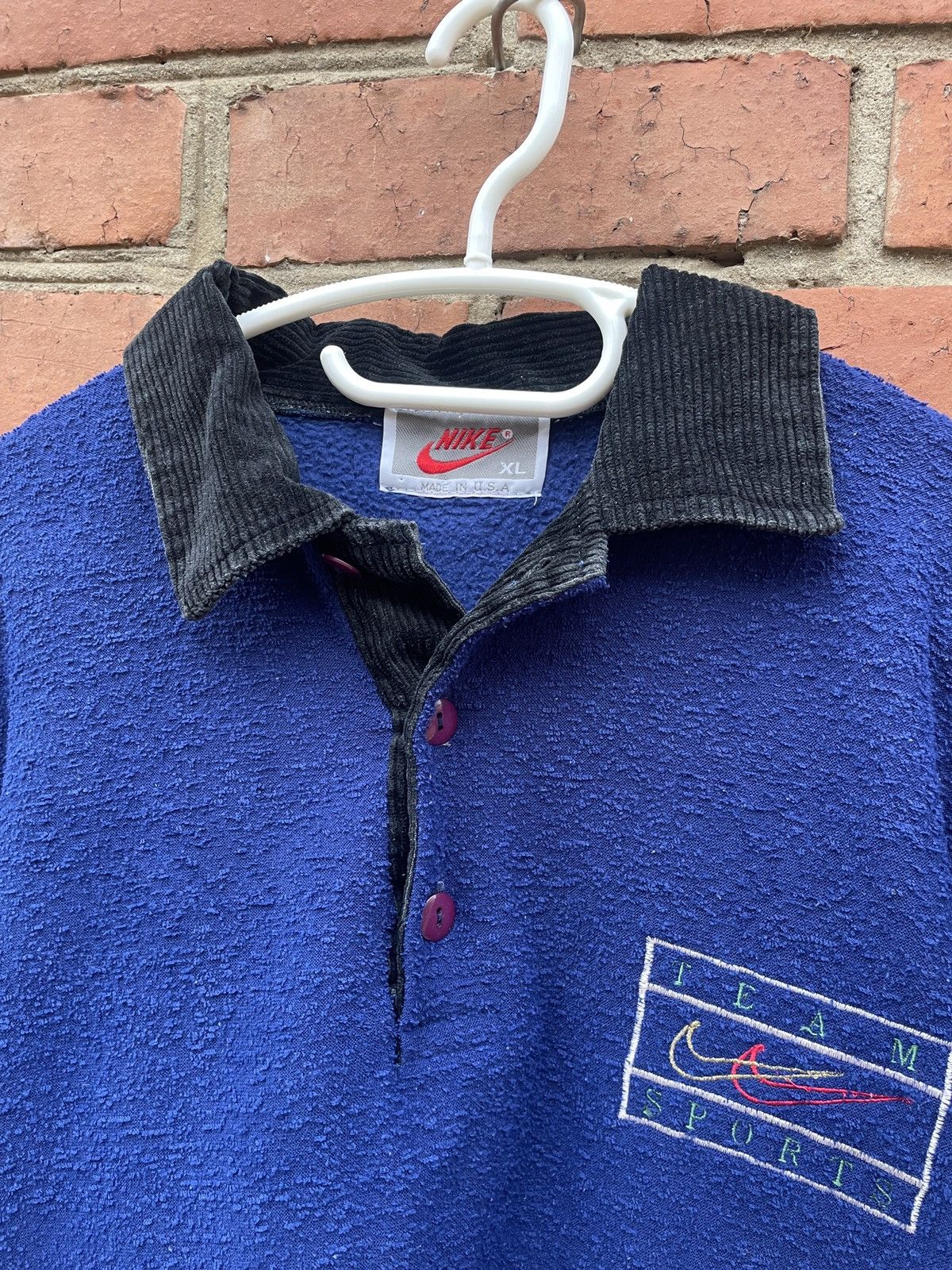 Nike × Vintage Vintage Nike Sport Fleece Big Logo Sweater / Pullover XL Size US XL / EU 56 / 4 - 4 Thumbnail