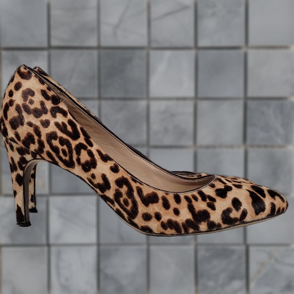 Sam Edelman Sam Edelman Stillson Leopard Leather Pumps Women's Pump 7.5 Animal Print Multicolor Leopard Stiletto Heel Size US 8 / IT 38 - 1 Thumbnail